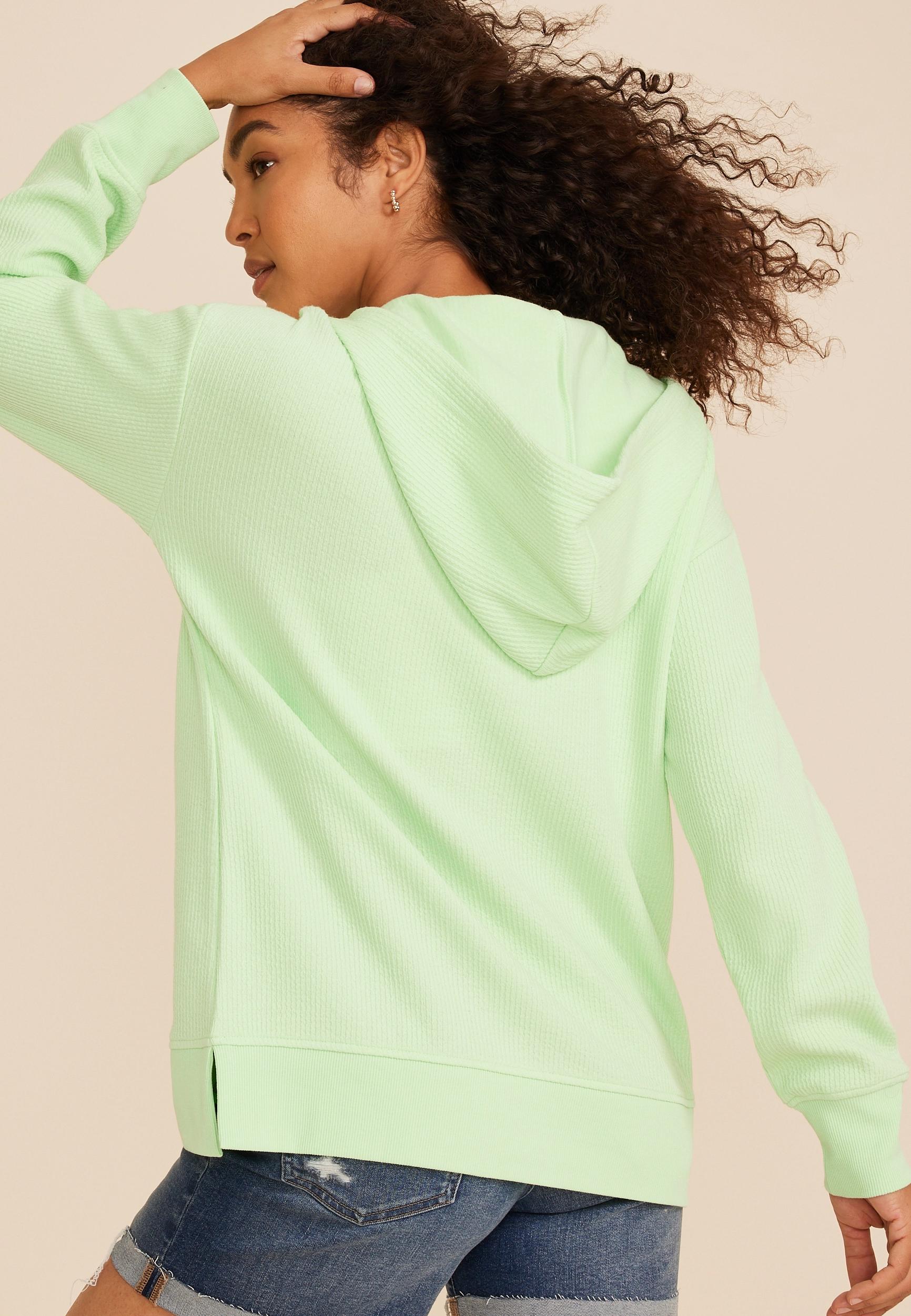 Ribbed Knit Hoodie Product Image