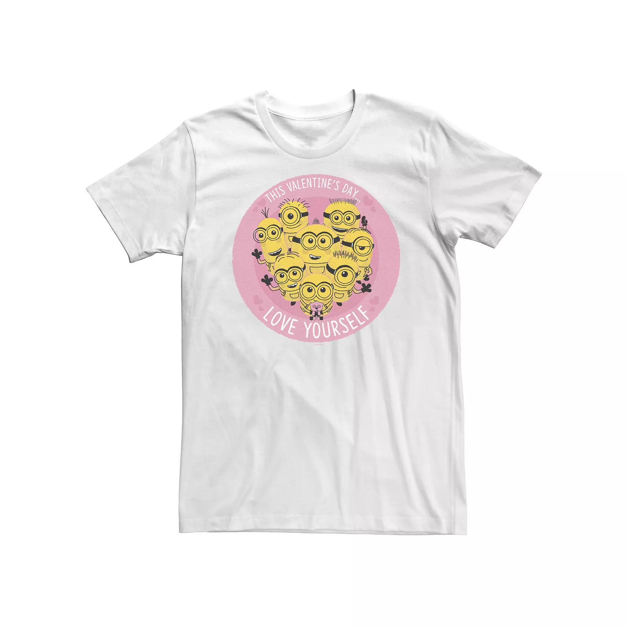 Big & Tall Despicable Me Minions This Valentine's Day Love Yourself Tee, Men's,  Product Image