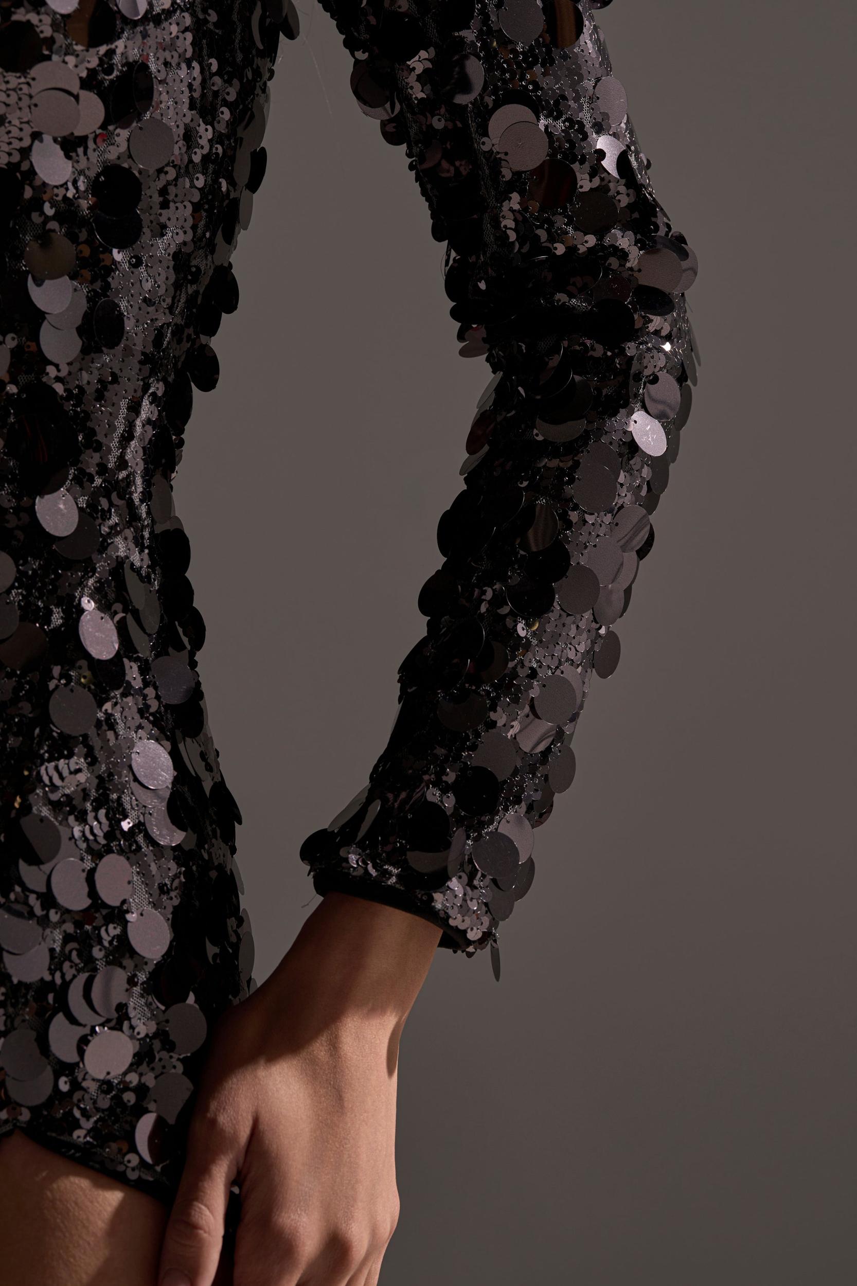 DINNER AND A SHOW SEQUIN MAXI DRESS Product Image