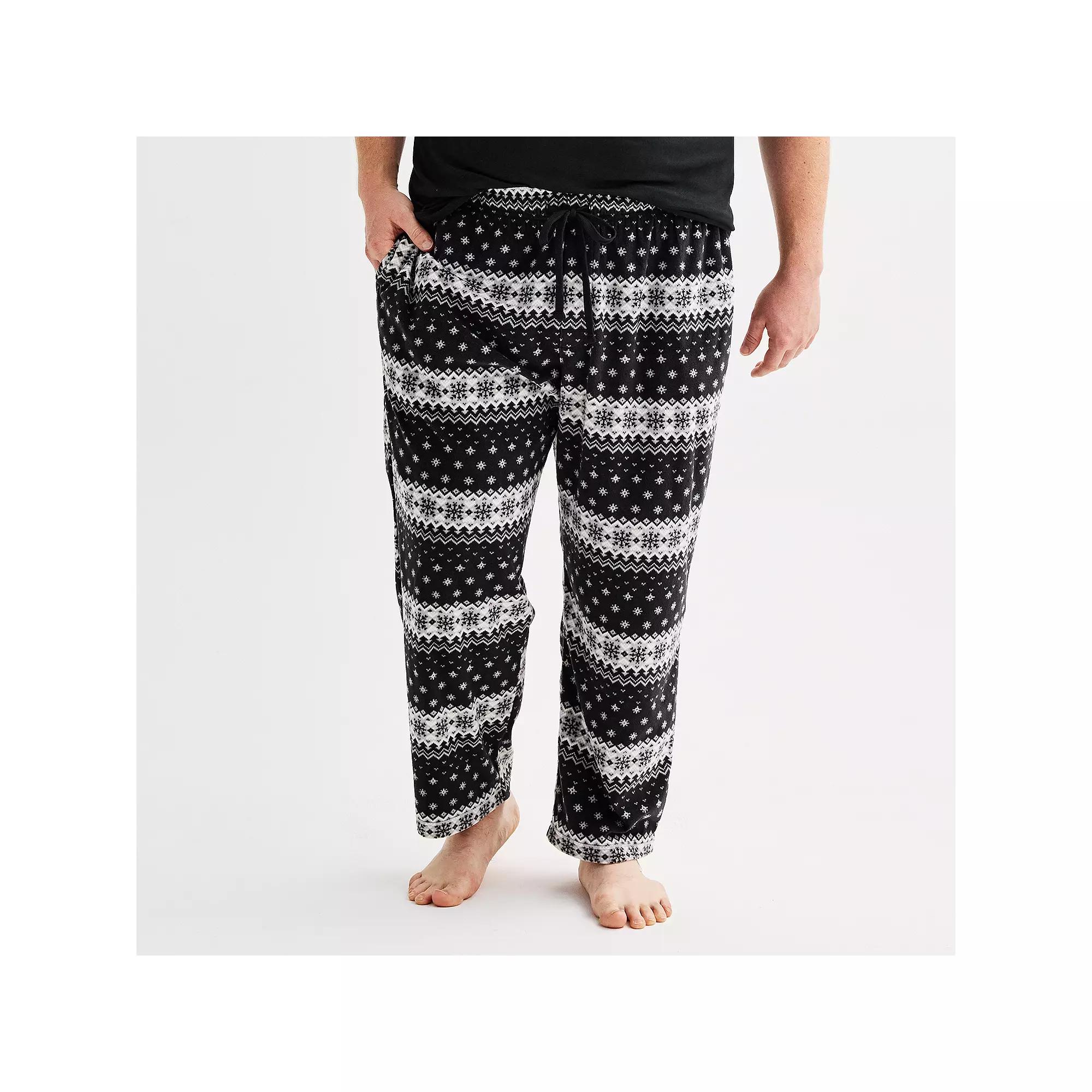 Big & Tall Sonoma Goods For Life® Microfleece Pajama Pants, Men's, Size: 3XL Tall, Dog Paw Blue Product Image