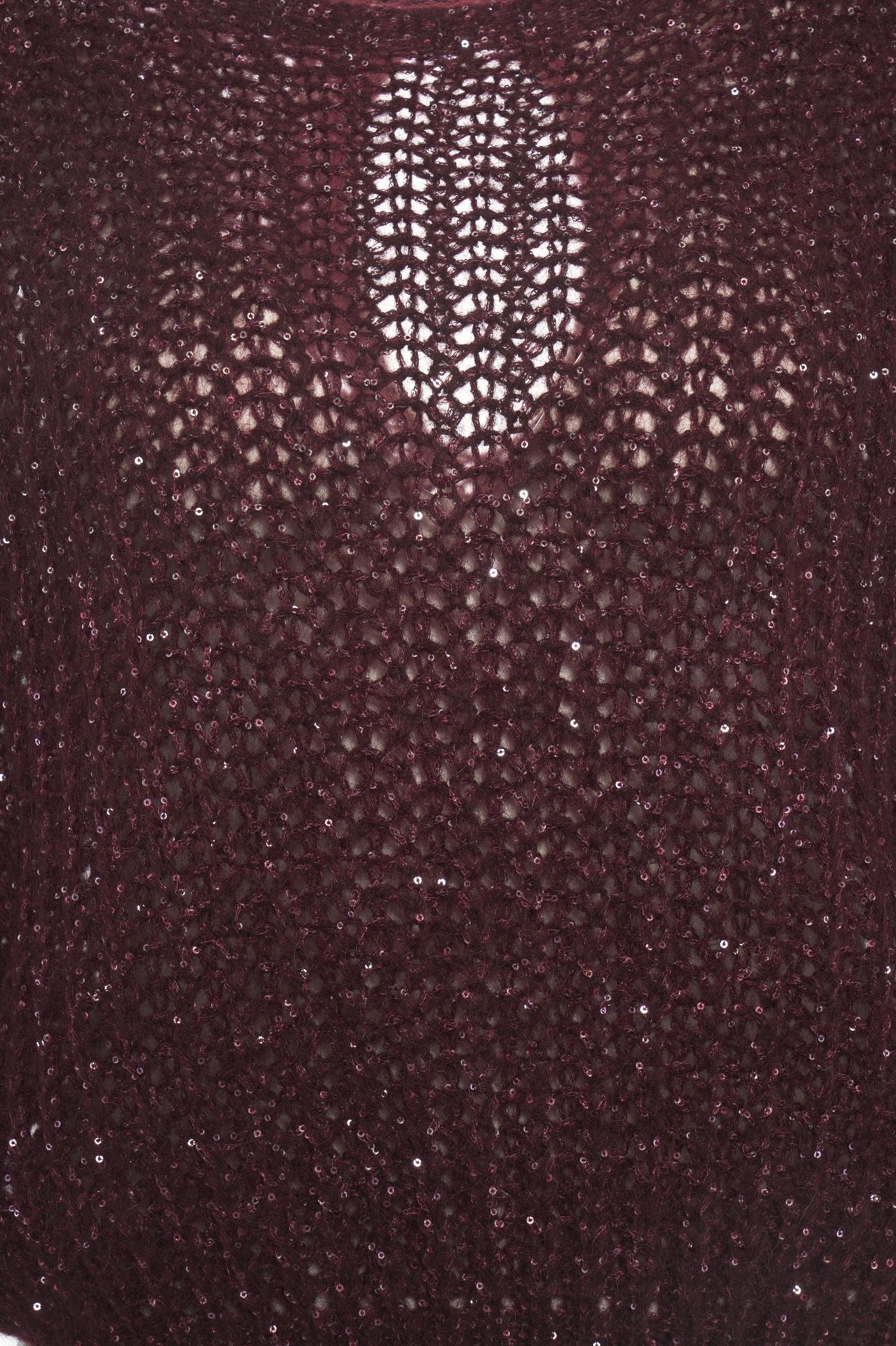 Knit sweater with glitter finish Product Image