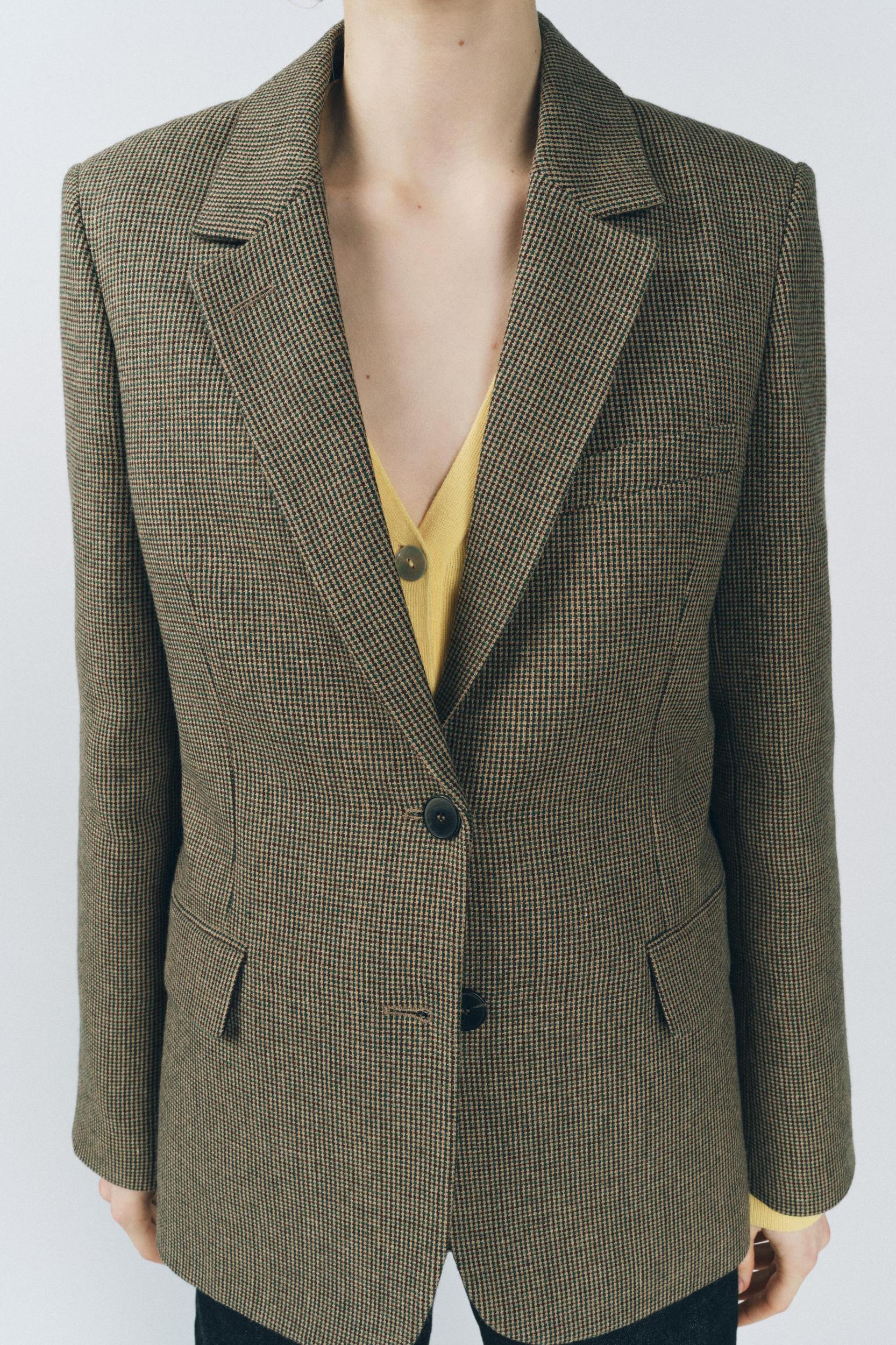 CHECKERED BLAZER ZW COLLECTION Product Image