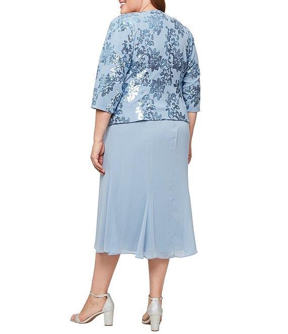 Alex Evenings Plus Size 2-Piece Sequin Jacket Dress Product Image