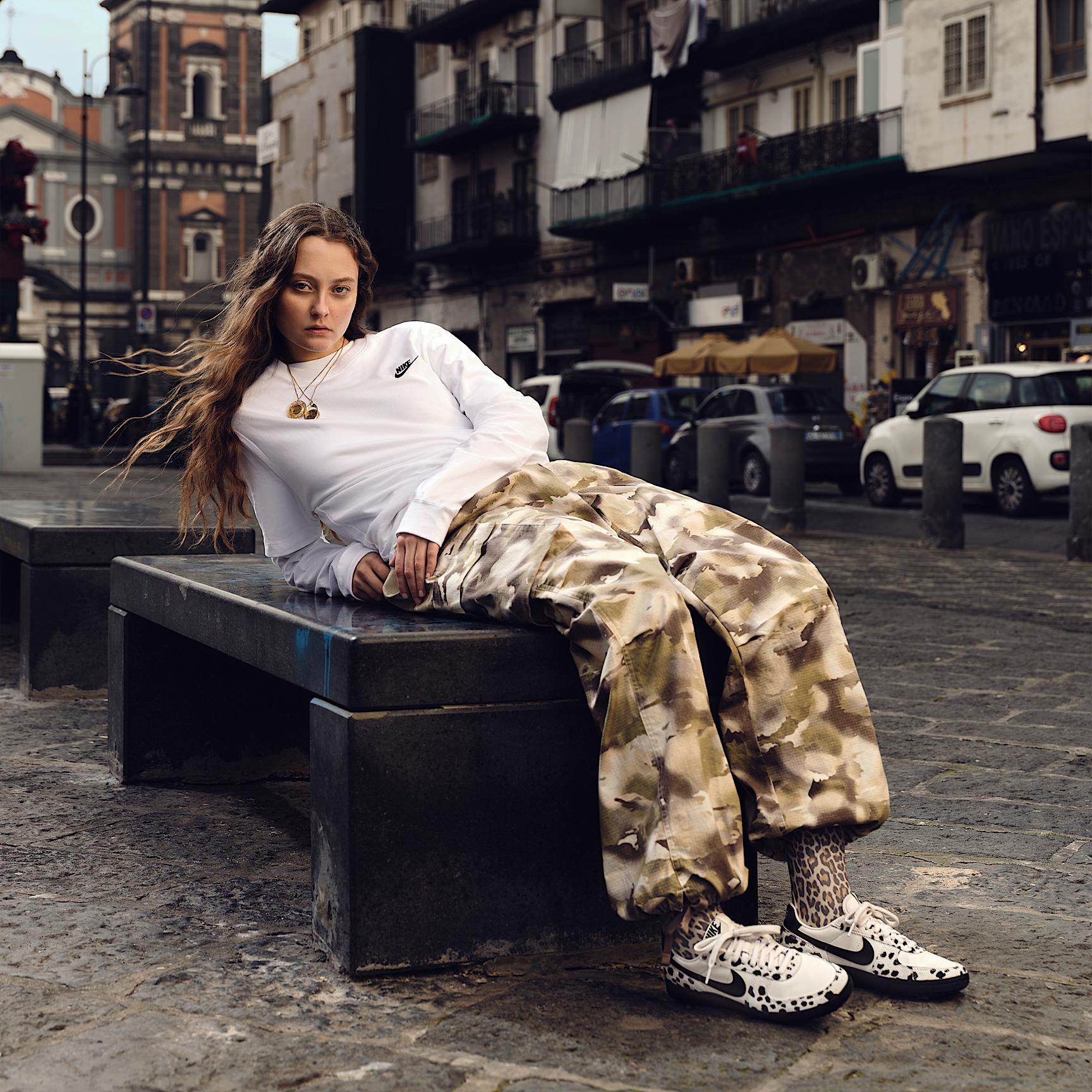 Women's Nike Sportswear Mid-Rise Oversized Camo Cargo Pants Product Image