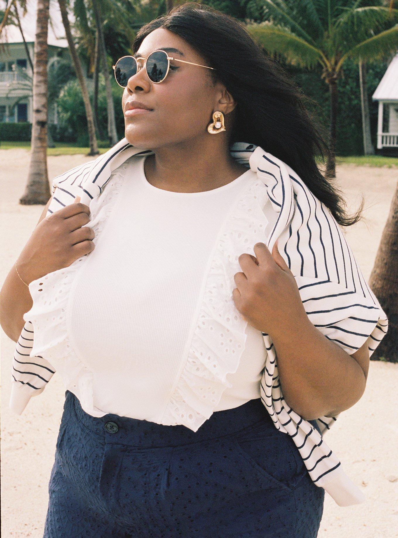 Belle Isle Eyelet Ruffle Tank Product Image