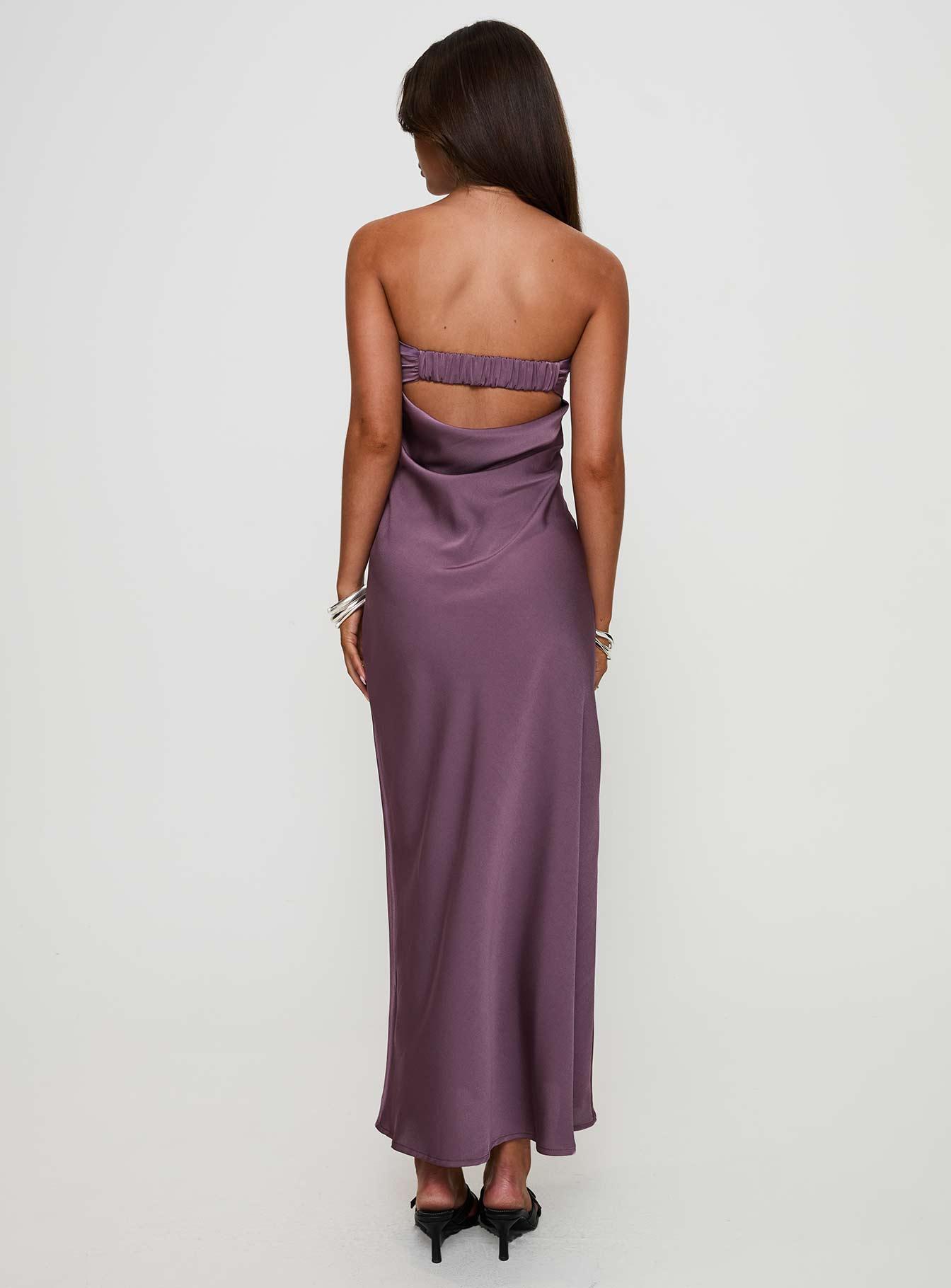 Maryska Strapless Maxi Dress Purple Product Image