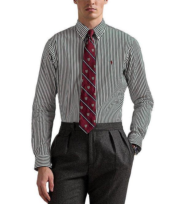 Polo Ralph Lauren Classic Fit Stripe Poplin Long Sleeve Woven Shirt Product Image