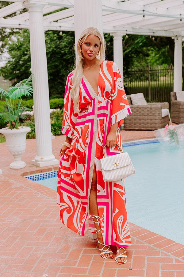 Sunshine and Sangrias Maxi Dress in Tangerine Product Image