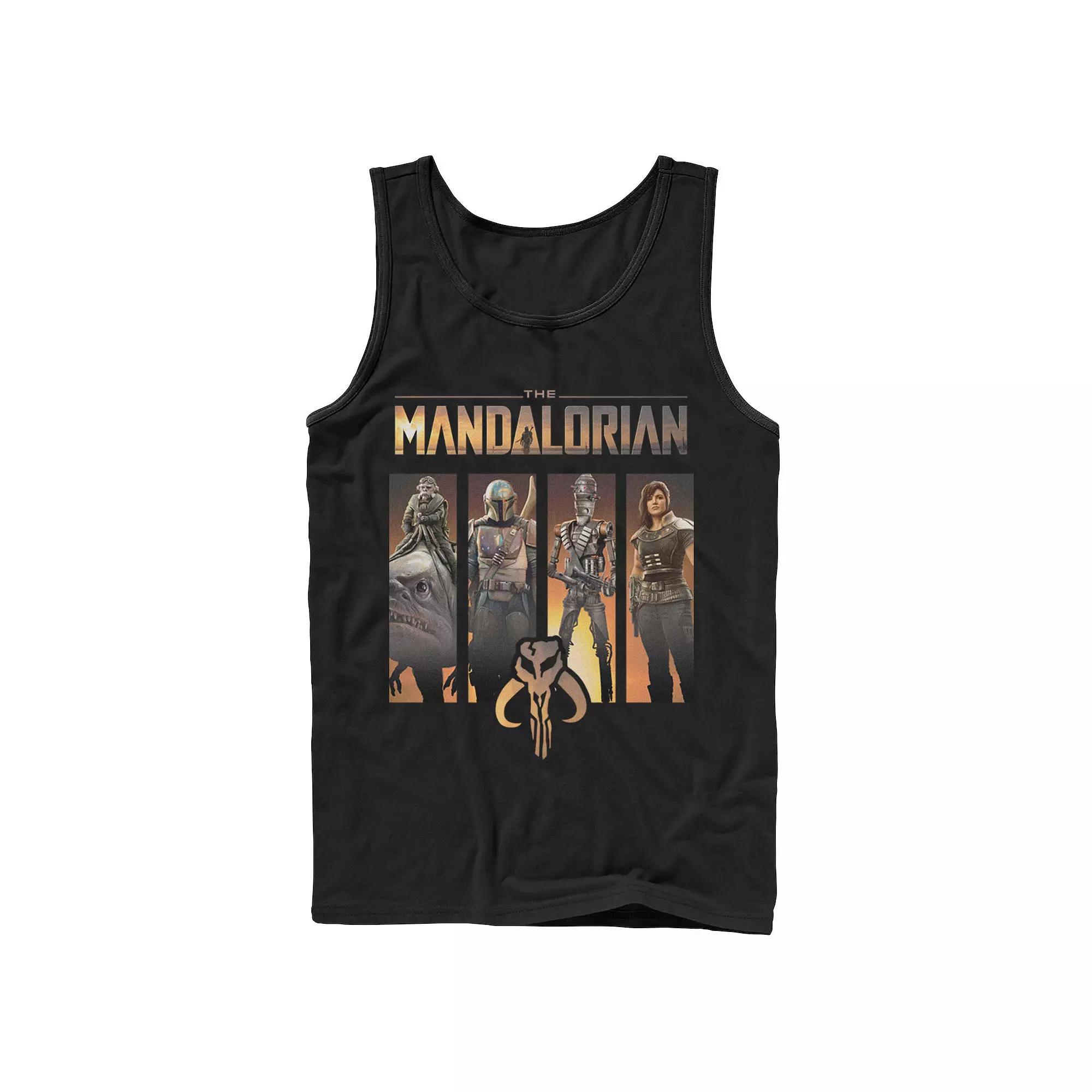 Men's Star Wars The Mandalorian Character Panel Tank Top,  Product Image