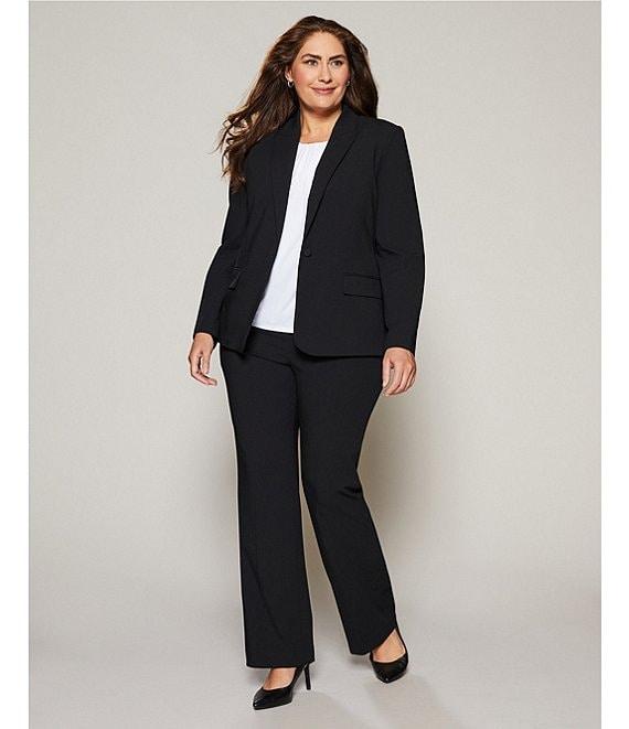Investments Platinum Suiting Plus Size Straight Leg Pants Product Image
