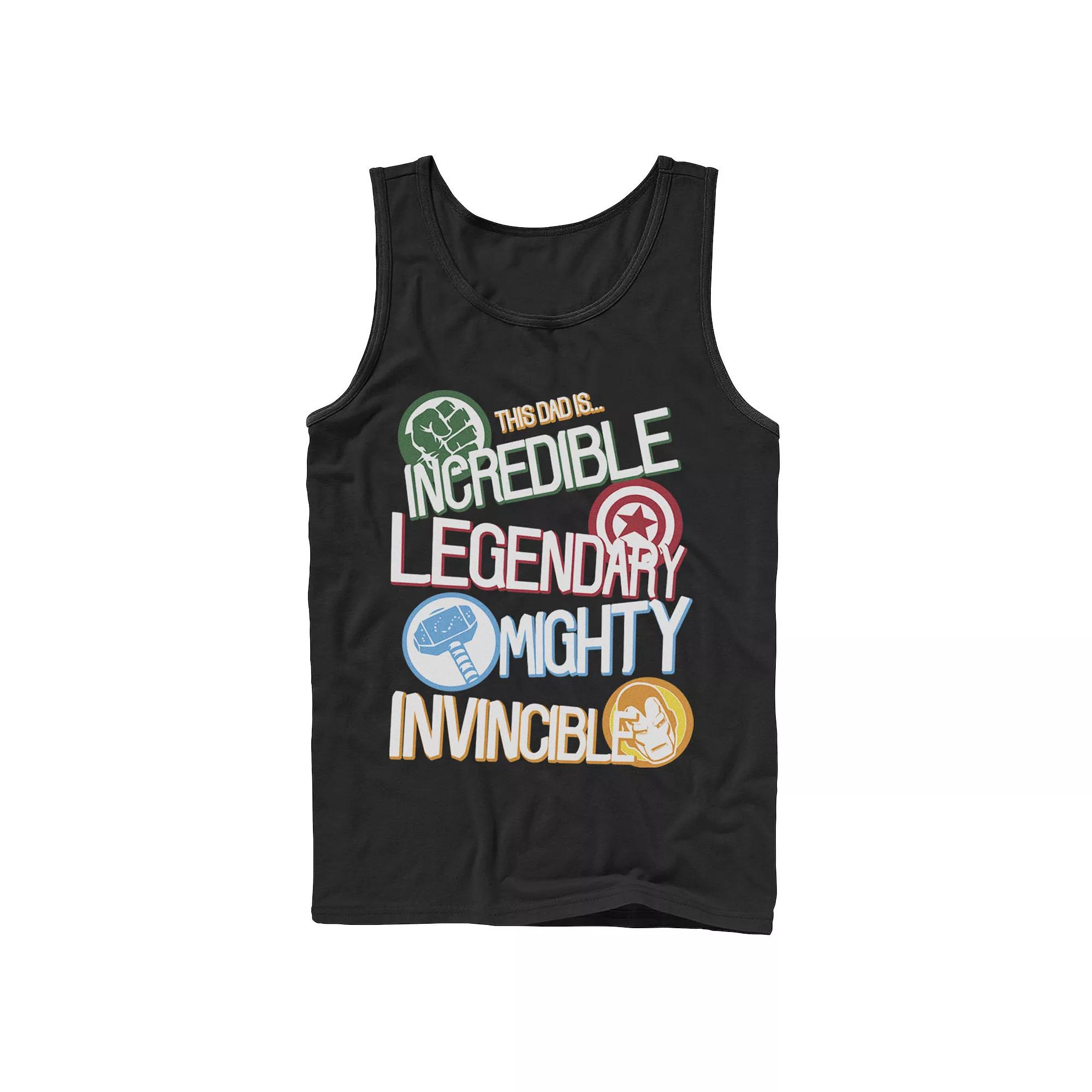 Men's Marvel Avengers Father's Day Dad Words Tank Top,  Product Image