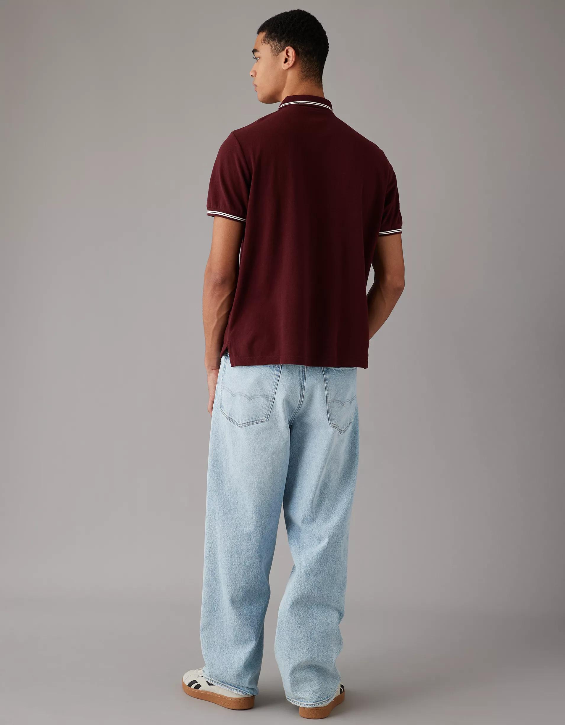 AE Lived-In Pique Polo Shirt Product Image