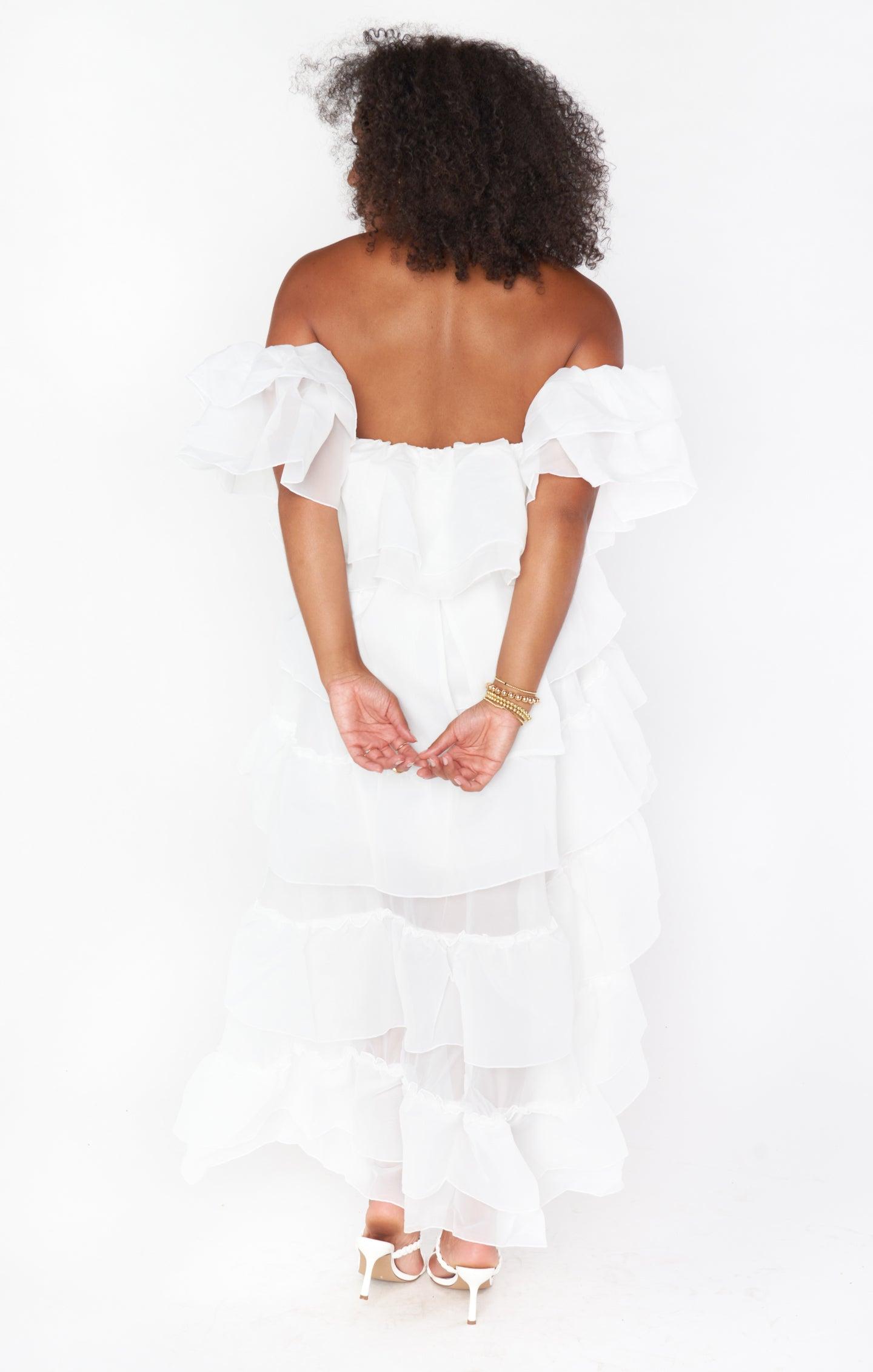 Brandy Maxi Dress ~ White Organza Product Image