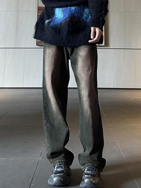 Men's Vintage Distressed Loose Jeans Product Image