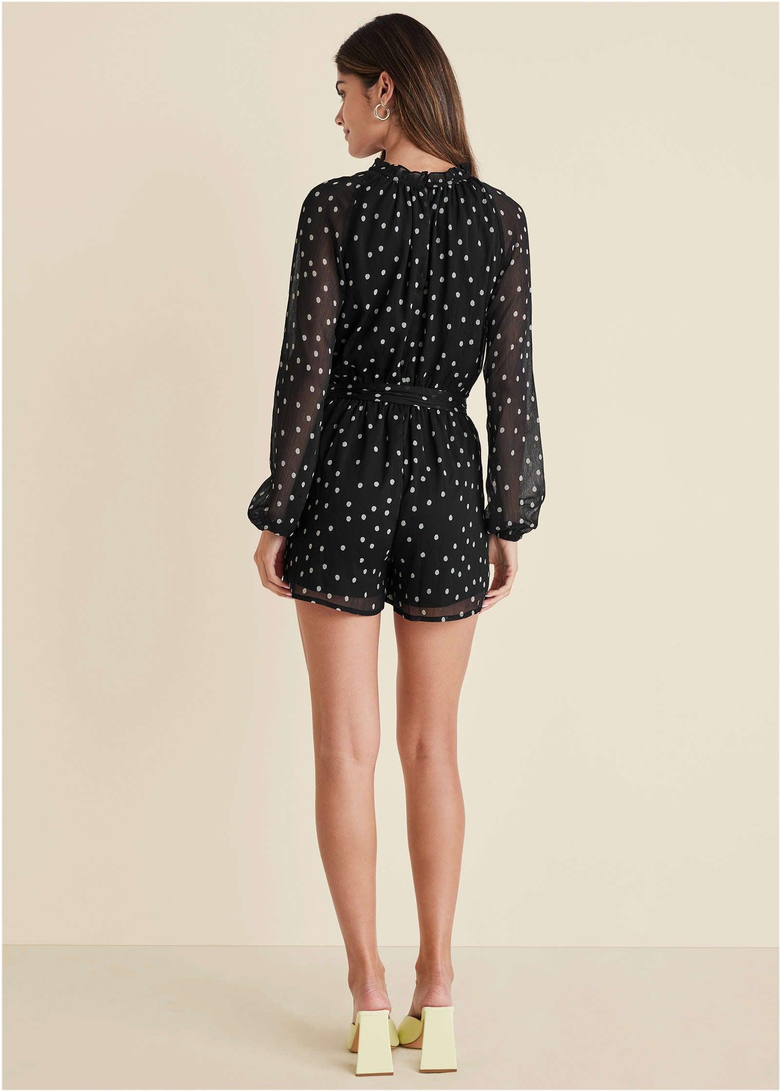 Crinkle Chiffon Romper - Dolce Vita Dot Product Image