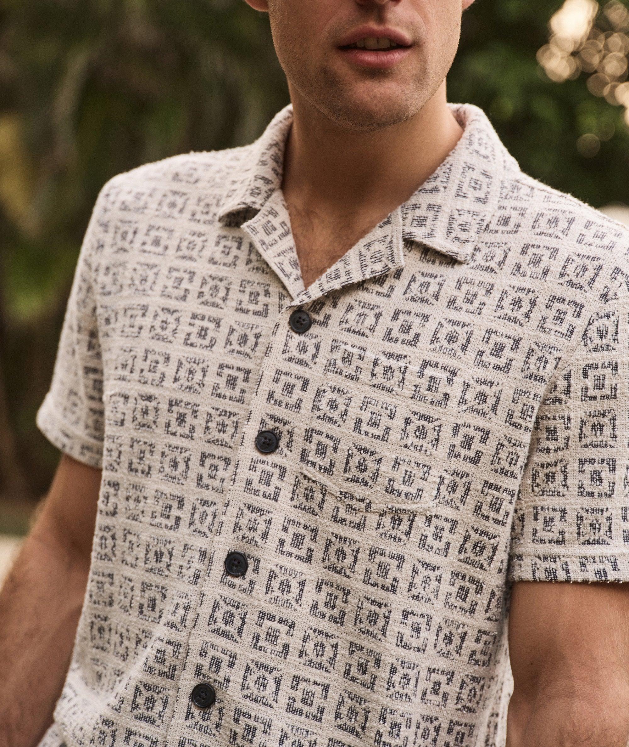 Cam Jacquard Resort Shirt Product Image