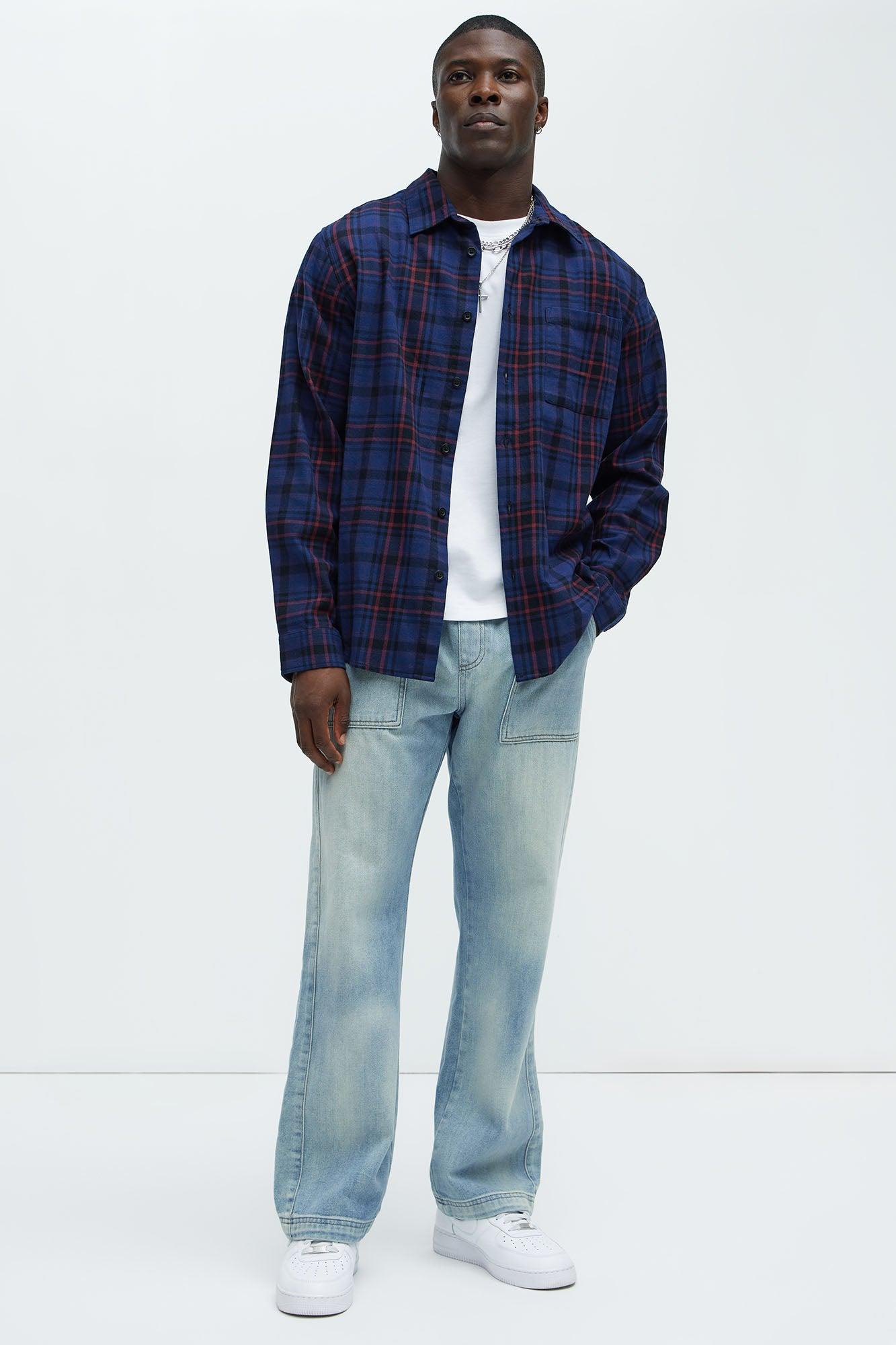 Bonad Plaid Shirt - Blue/combo Male Product Image