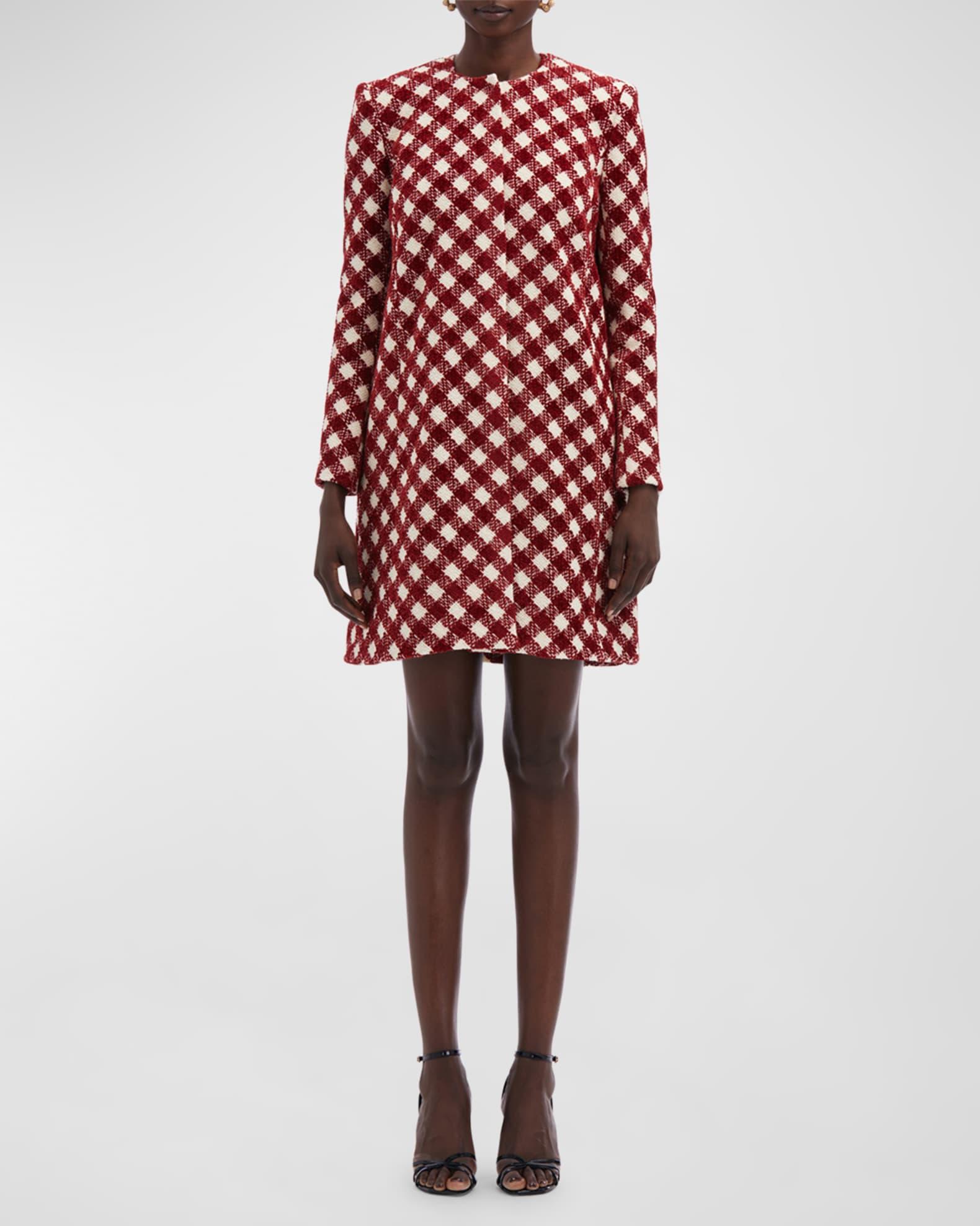 Chenille Check Tweed Over Coat Product Image