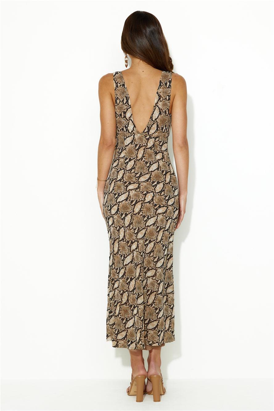 Five Star Resort Midi Dress Beige Product Image