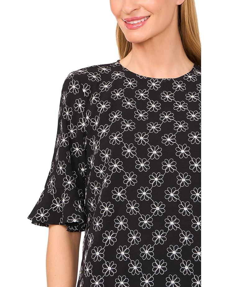 Short Sleeve Ruffle Detail High Low Top Product Image