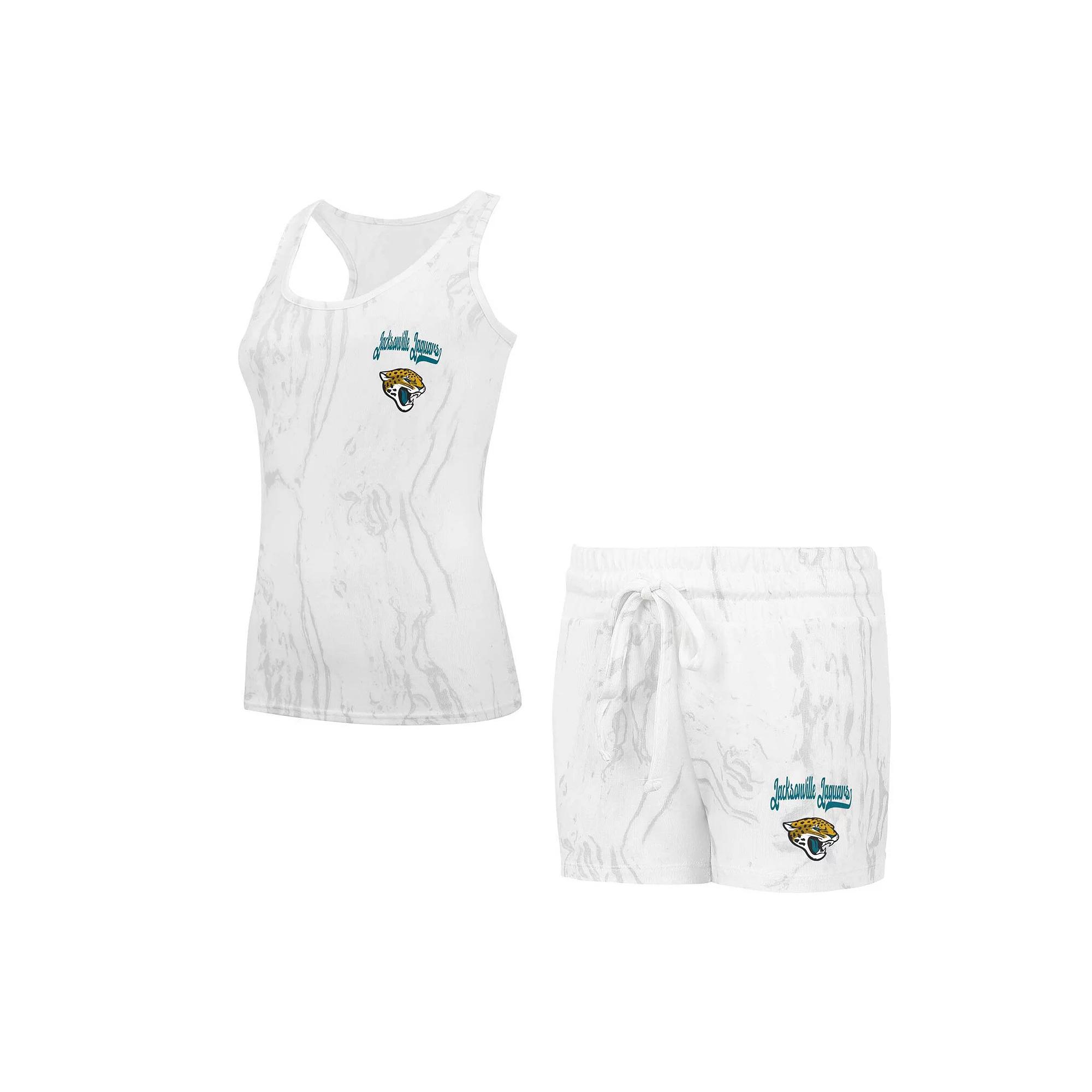 Women's Concepts Sport Jacksonville Jaguars Quartz Hacci Knit Tank Top & Shorts Sleep Set,  Product Image