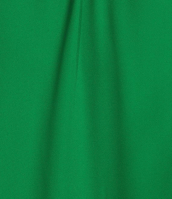 CeCe Heavy Georgette Point Collar Long Sleeve Pearl Button Front Shirt Product Image