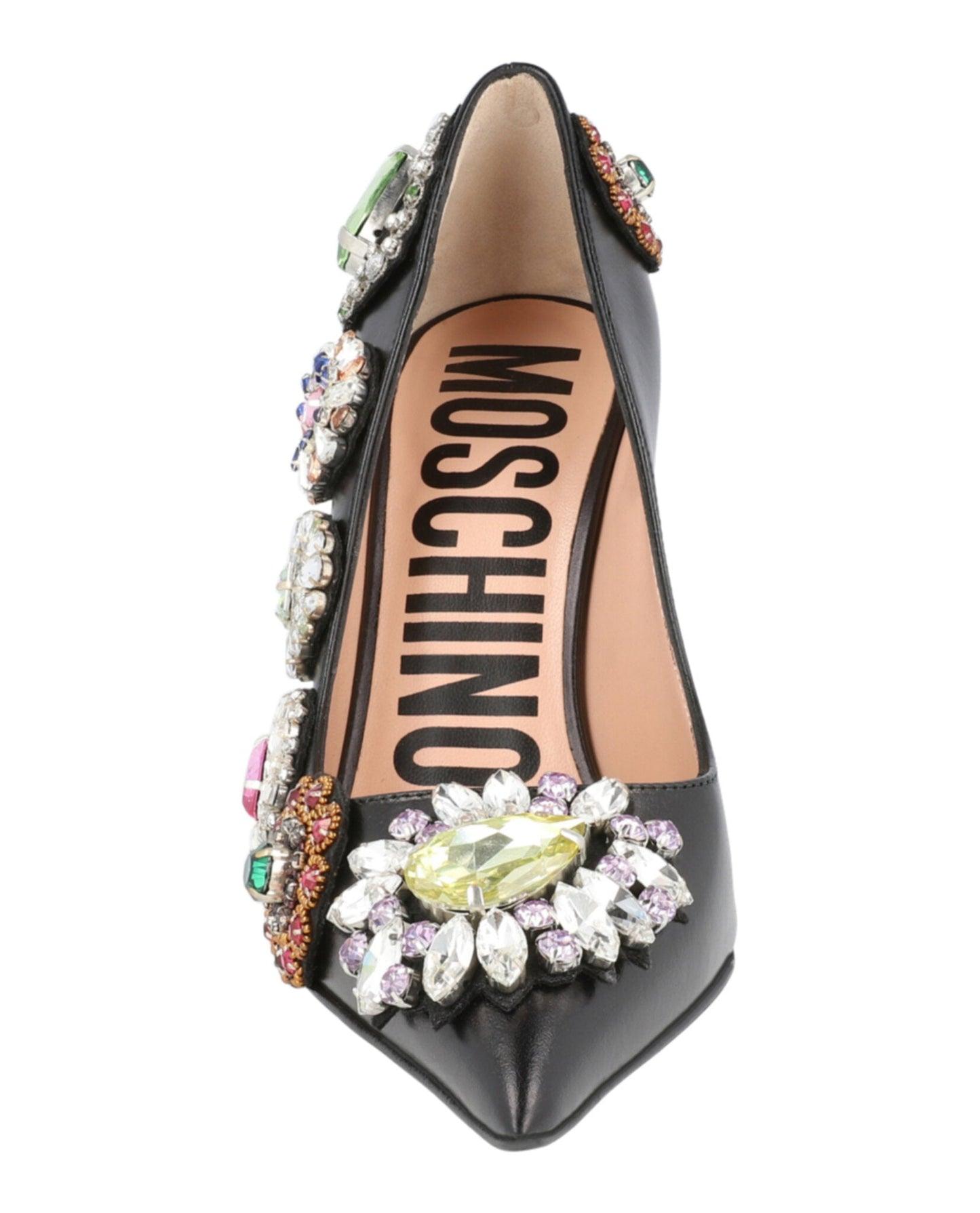 Moschino Bejeweled Scuplted-Heel Pumps Product Image
