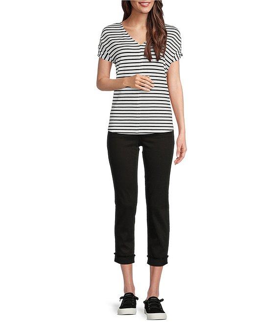 KUT from the Kloth Stretch Denim High Rise Cropped Straight Leg Jeans Product Image