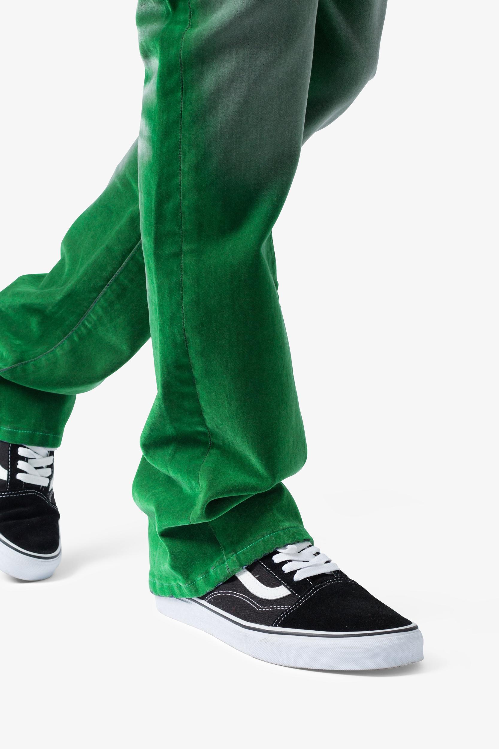 B658 Gecko Suede Flare Denim - Green Product Image