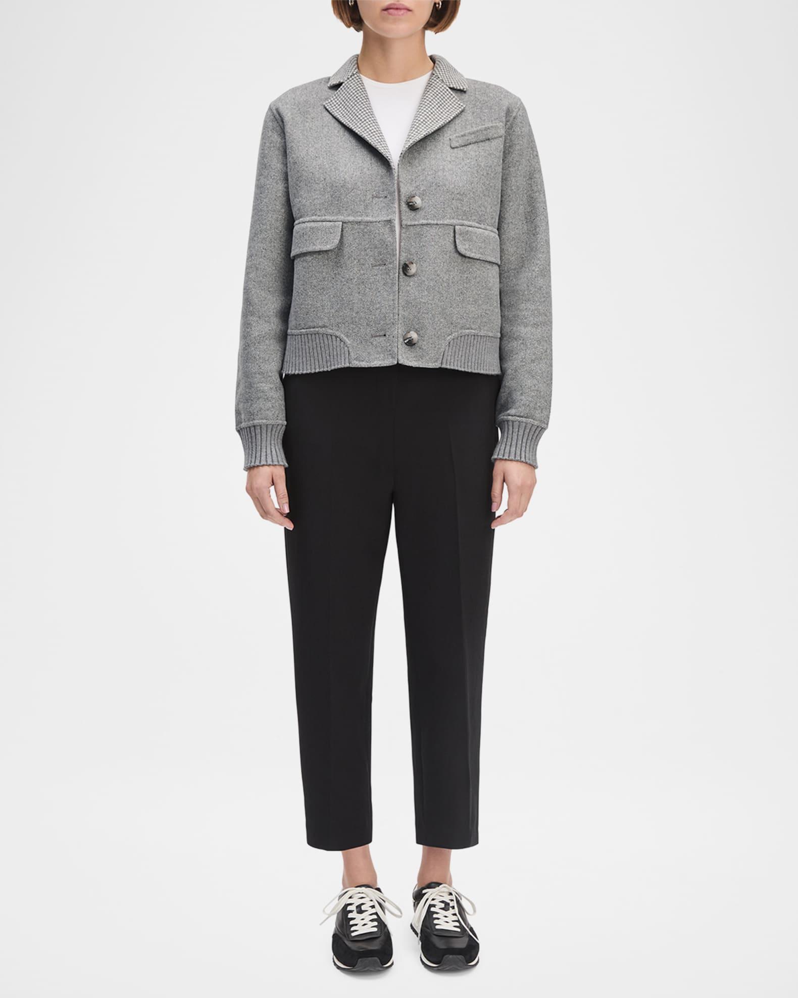 The City Herringbone Bomber Jacket  Product Image