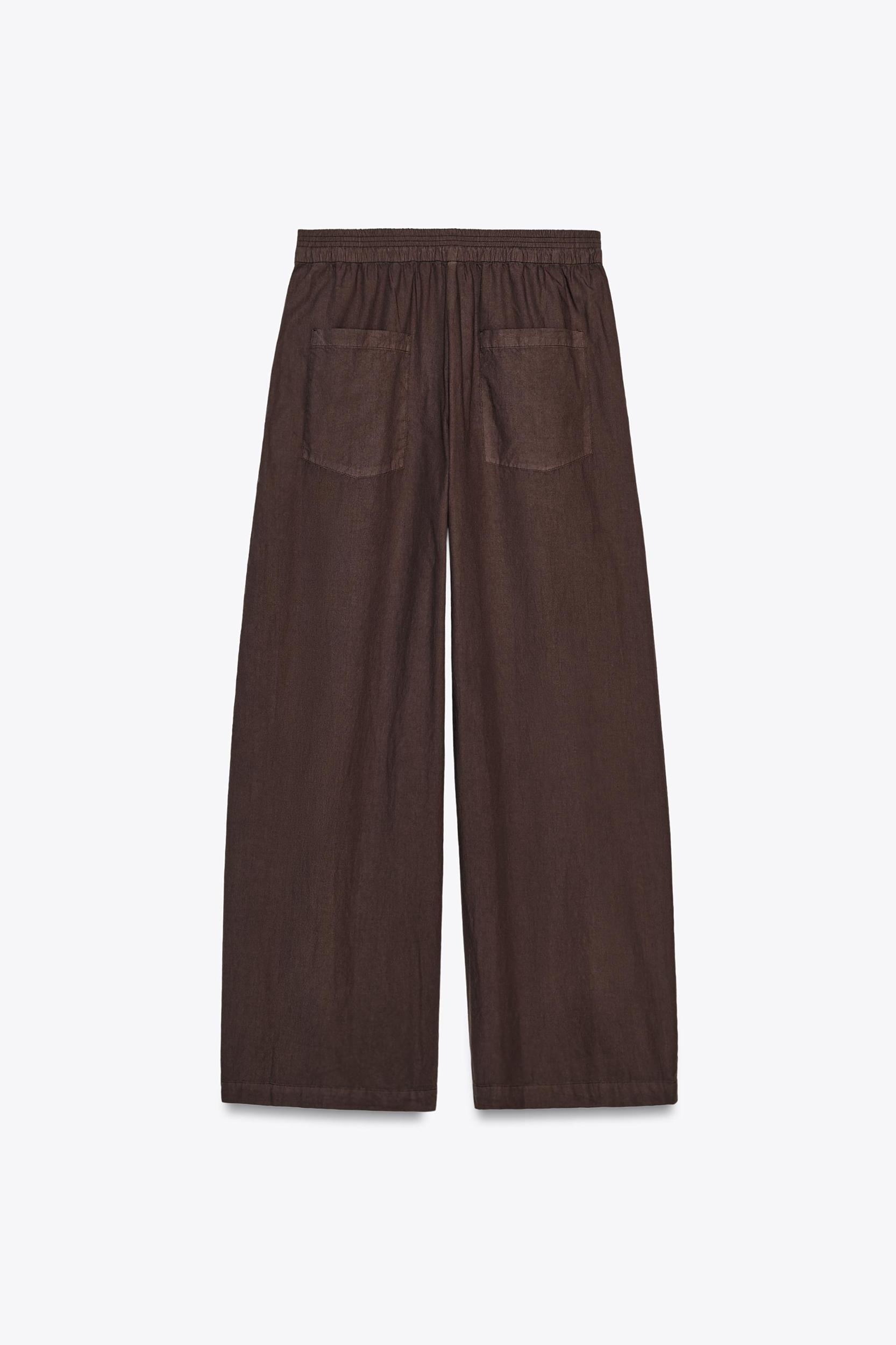 ZW COLLECTION POPLIN WIDE LEG PANTS Product Image