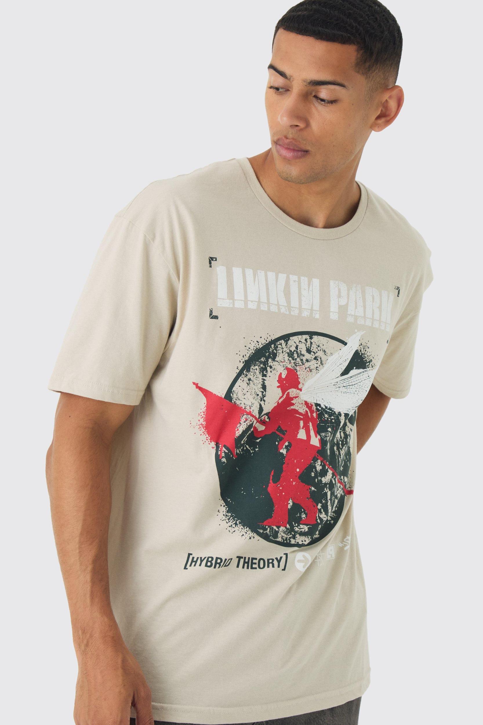 Oversized Linkin Park Band License Print T-Shirt | boohooMAN USA Product Image