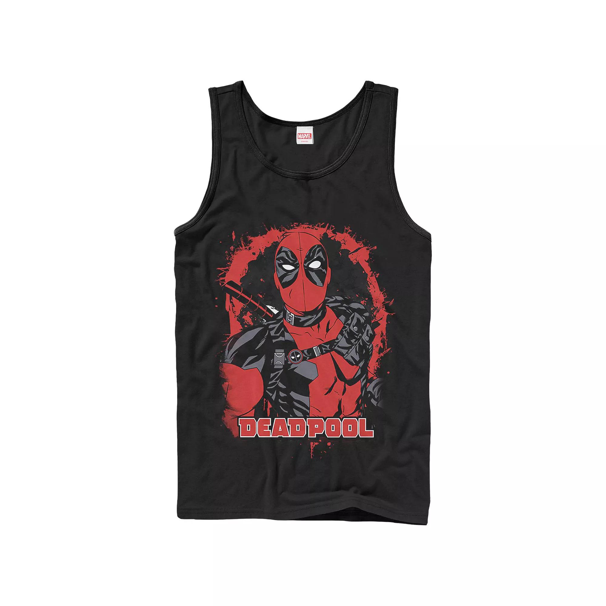Men's Marvel Deadpool Cartoon Poster Graphic Tank,  Product Image