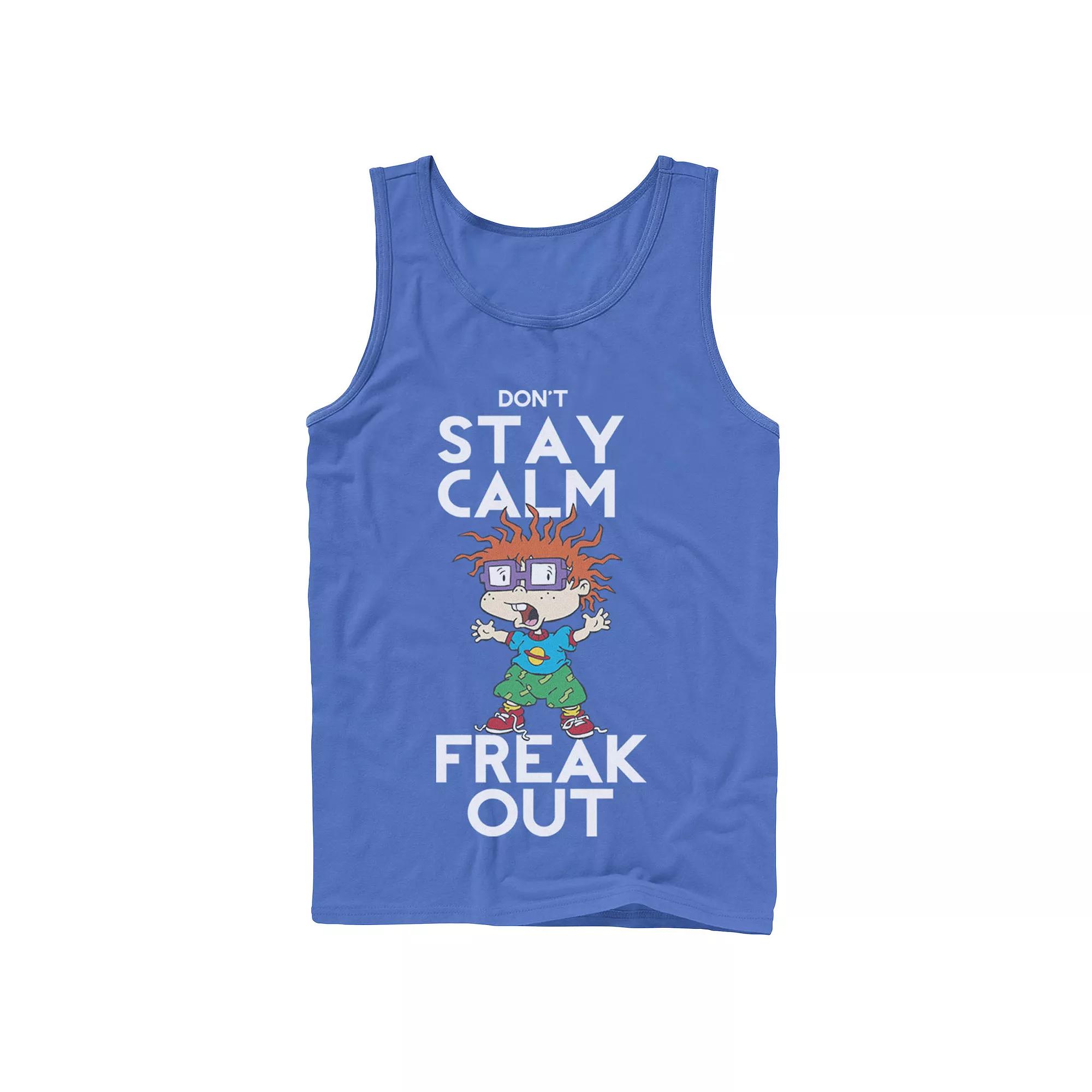 Men's Nickelodeon Rugrats Chuckie Don't Stay Calm Freak Out Graphic Tank Top,  Product Image