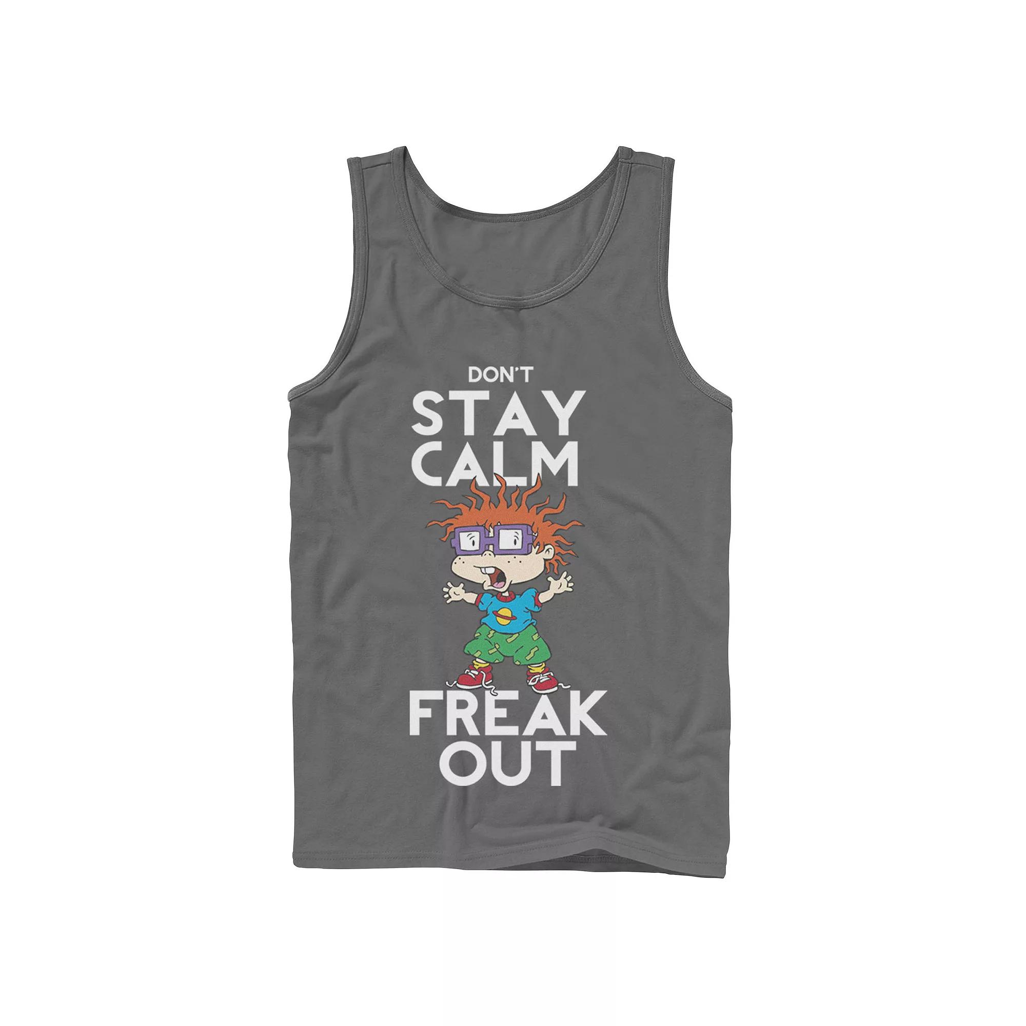 Men's Nickelodeon Rugrats Chuckie Don't Stay Calm Freak Out Graphic Tank Top,  Product Image