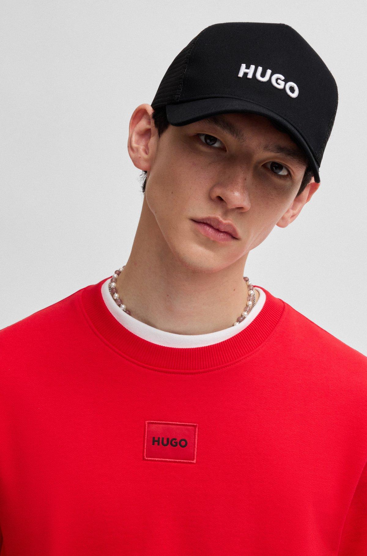 HUGO - Cotton-twill cap with mesh panels - Black Product Image