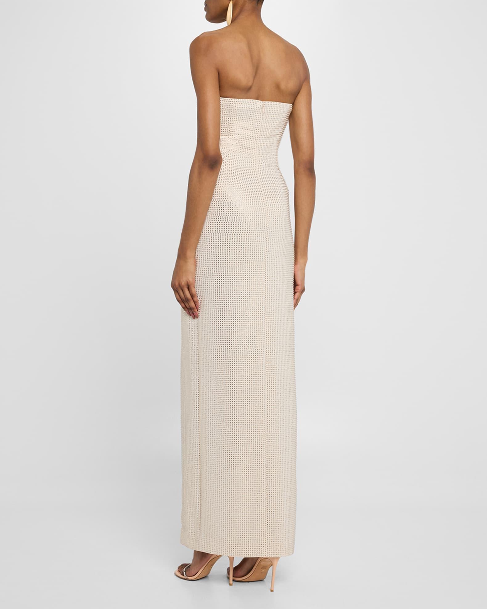 Strapless Plunge Diamante Column Gown Product Image