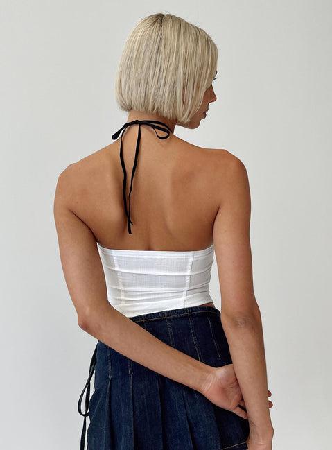 Elkin Strapless Top White Product Image