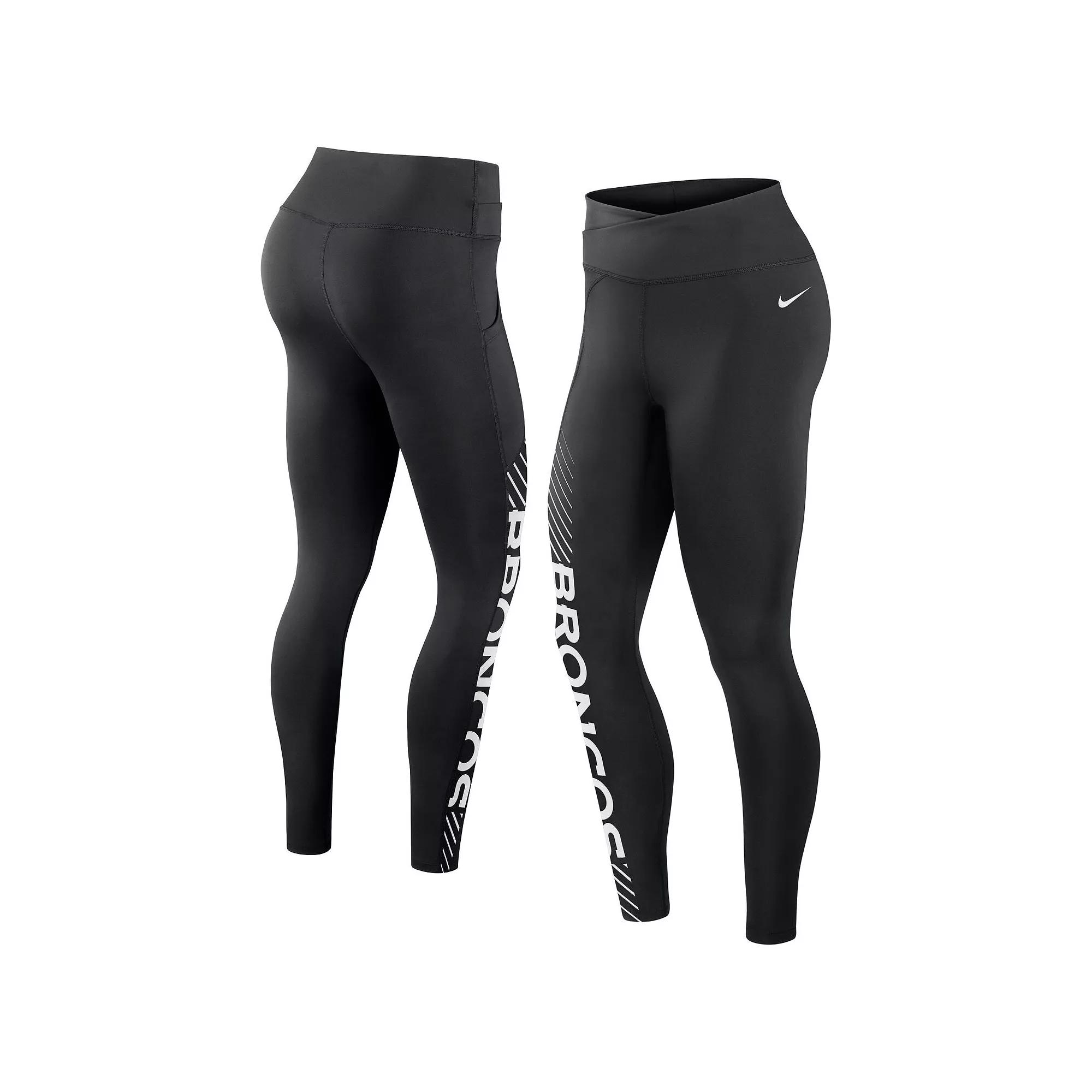 Women's Nike Black Tampa Bay Buccaneers Yard Line Crossover Leggings, Size: XS Product Image