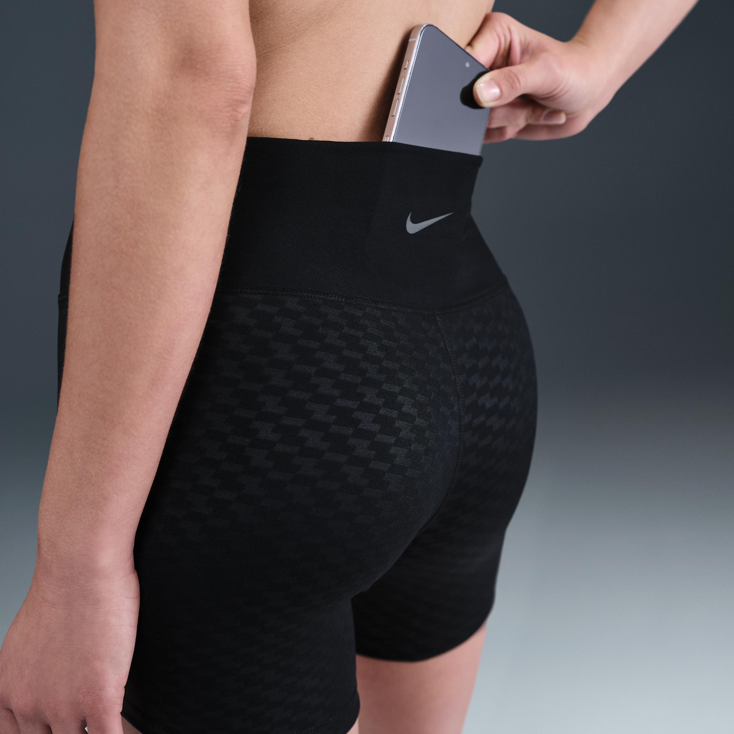 Nike Womens One High-Waisted 5 Biker Shorts | IB8849-010 Product Image
