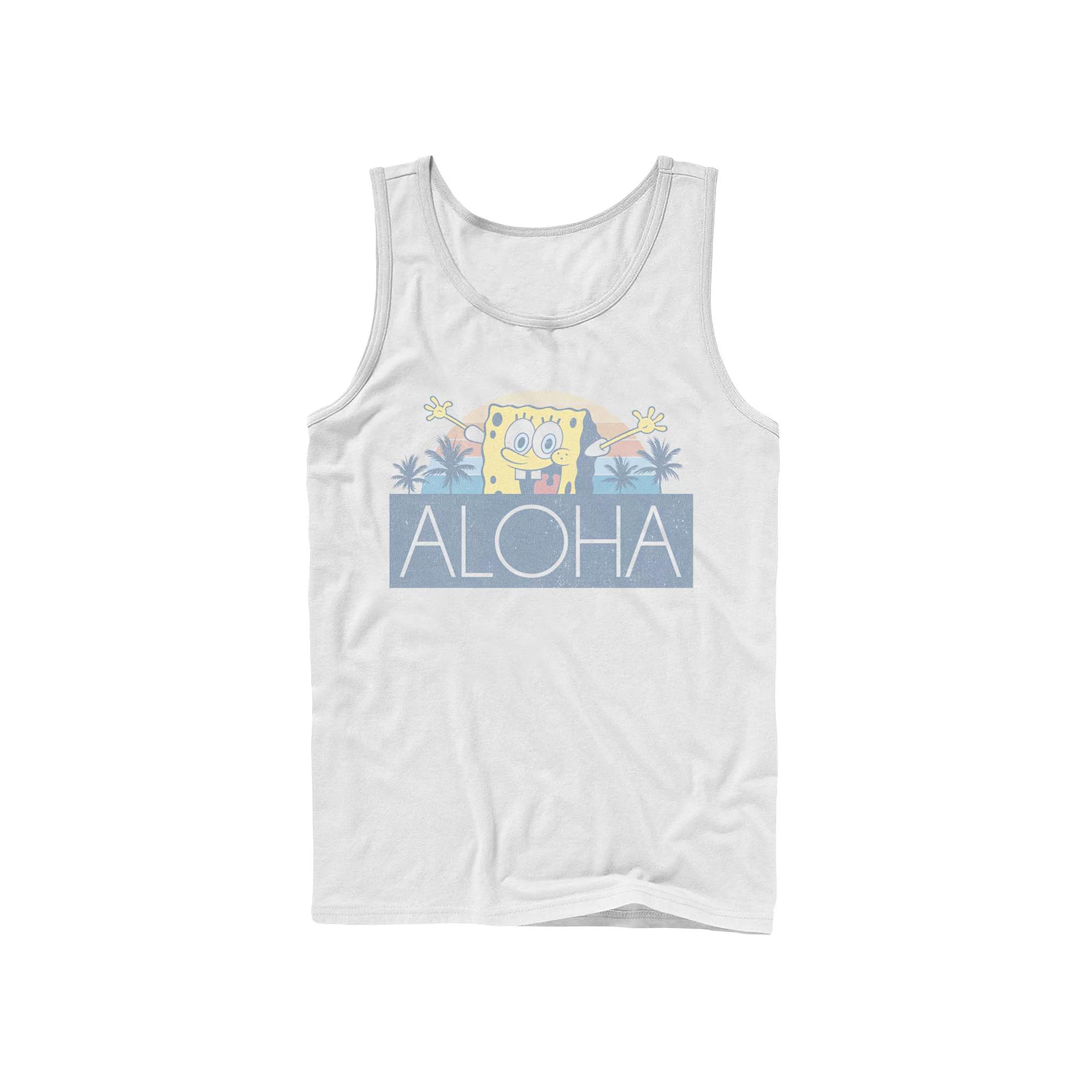 Men's Nickelodeon SpongeBob SquarePants Aloha Vintage Sunset Tank Top,  Product Image