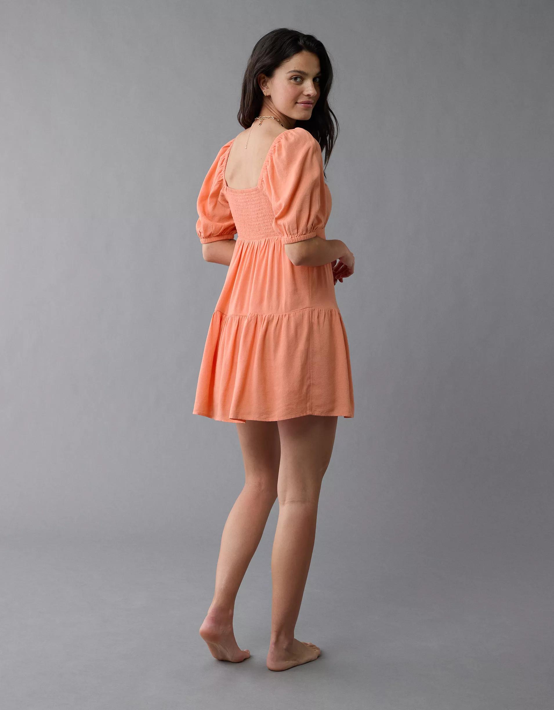 AE Puff Sleeve Babydoll Dress Product Image