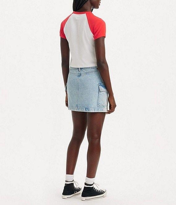 Levi's® Mid Rise Cargo Pocket Mini Denim Skirt Product Image