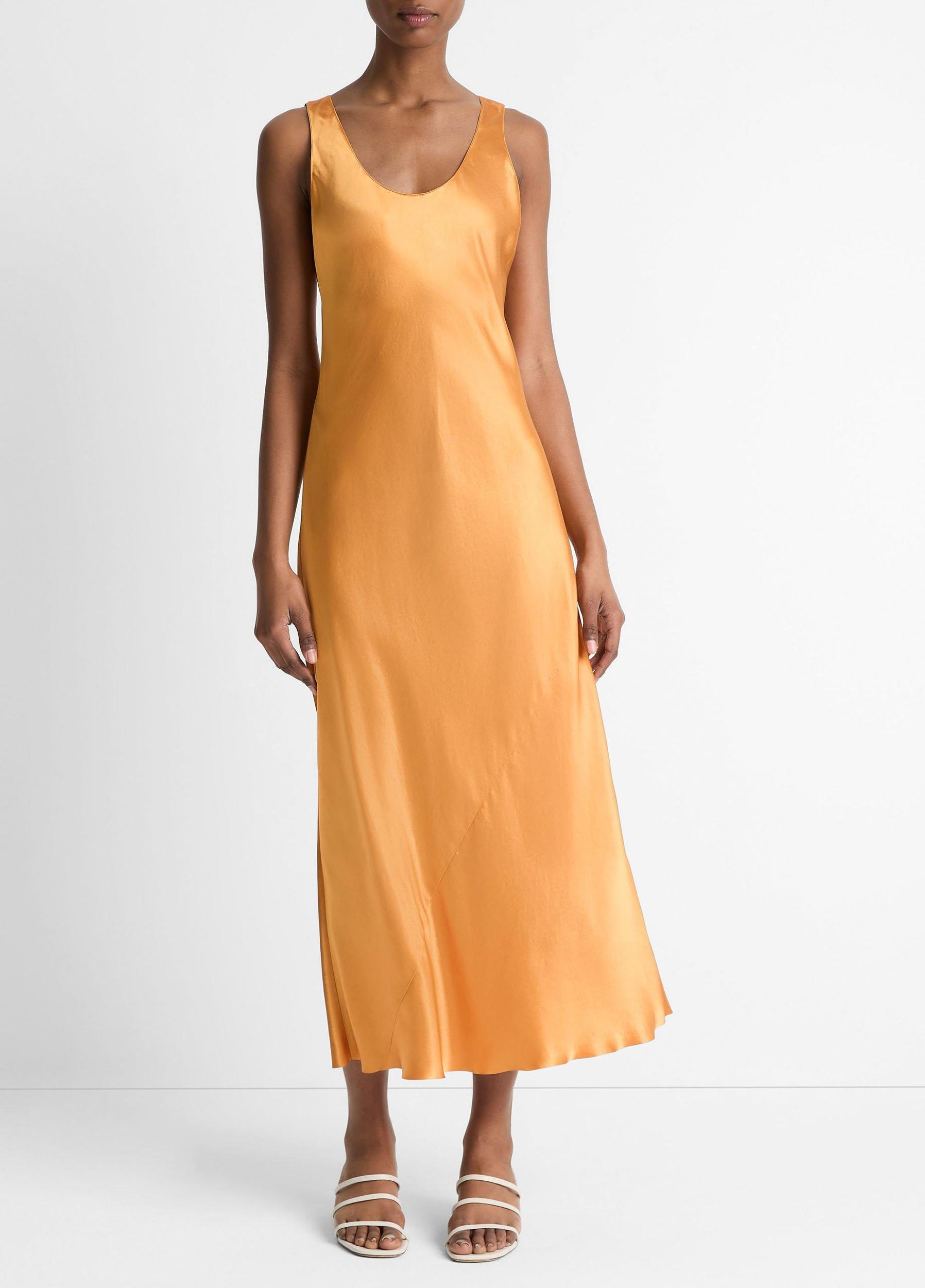 Satin Bias Tank Dress Product Image