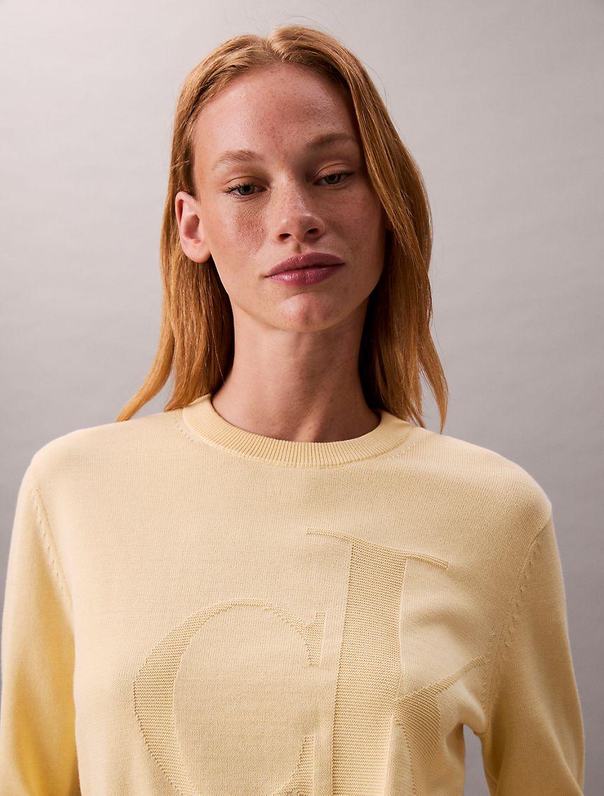 Smooth Cotton Monogram Logo Sweater Product Image