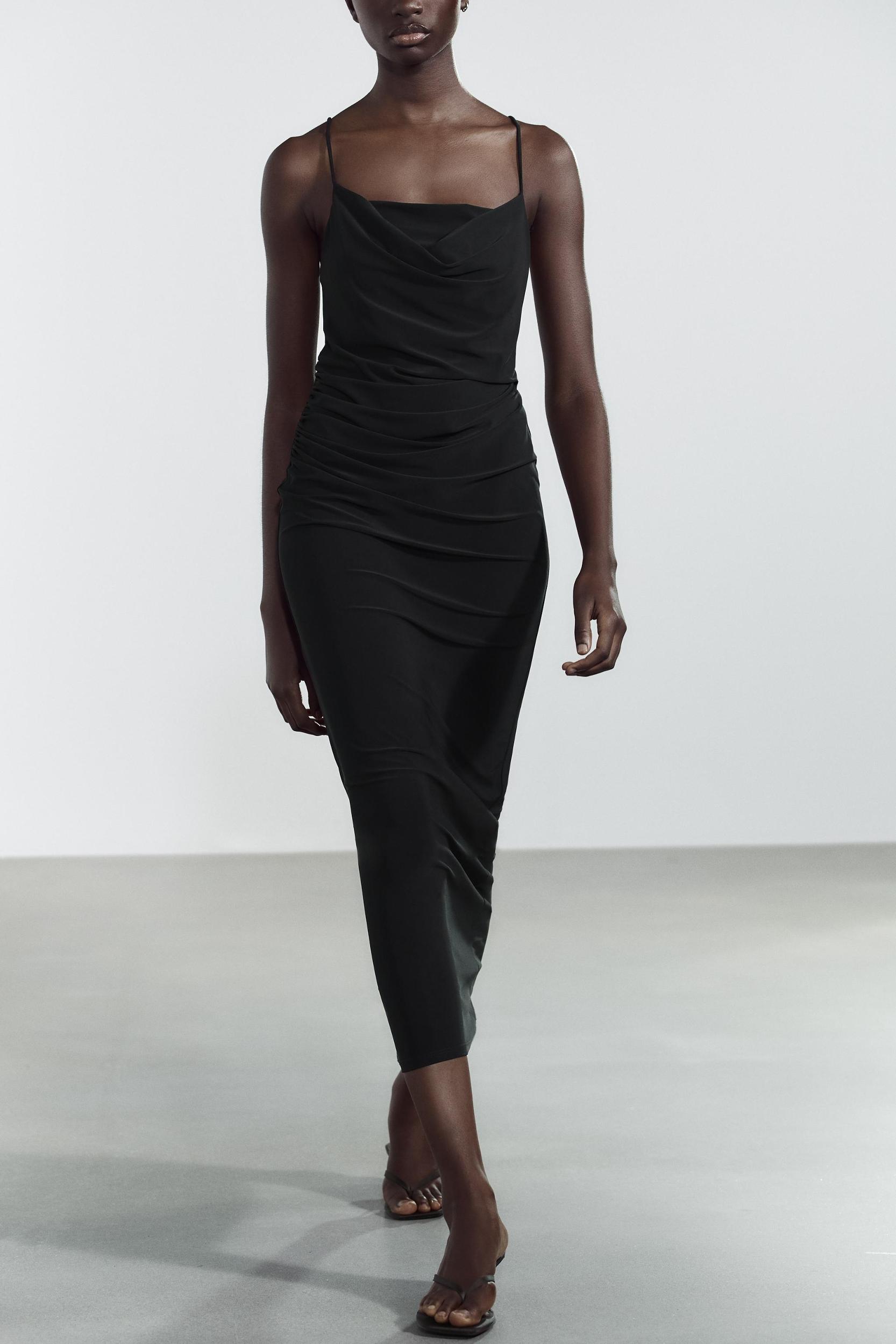 RUCHED MIDI DRESS Product Image