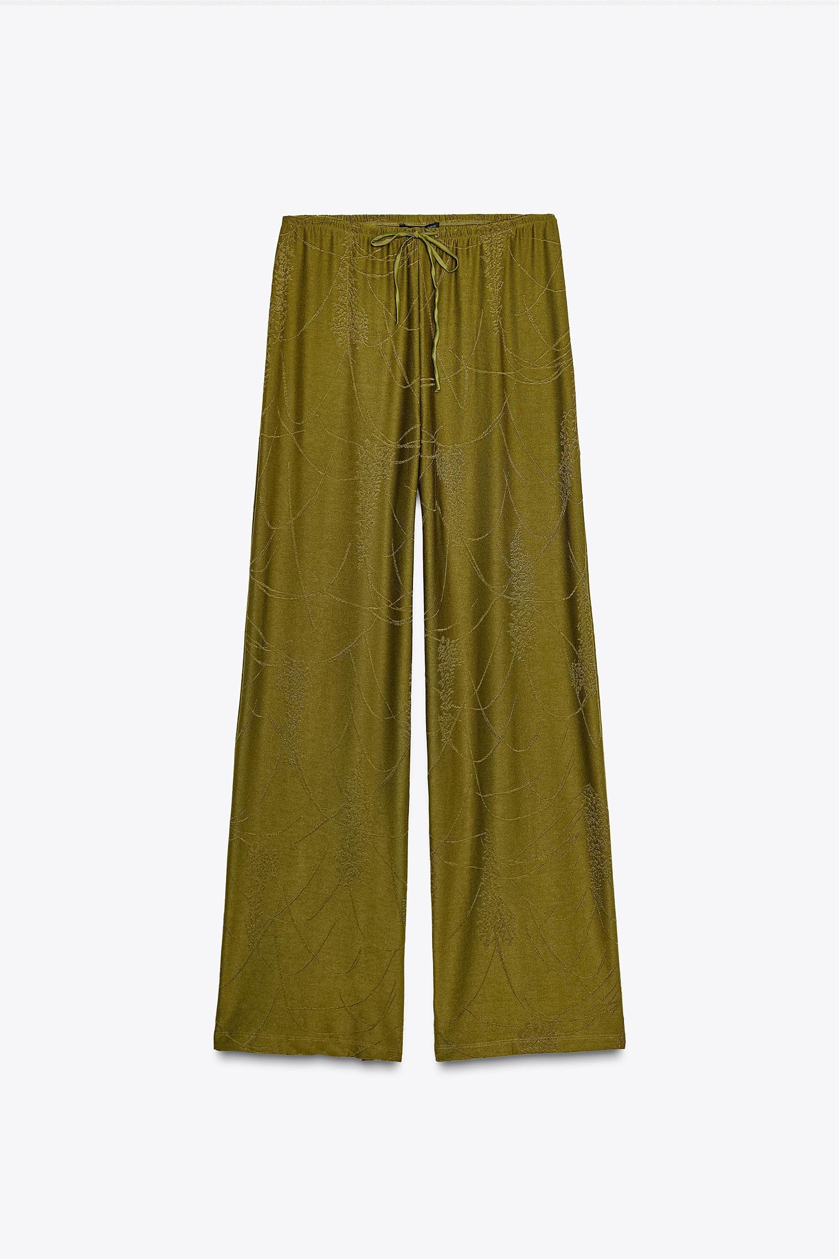 FLOWY JACQUARD PANTS Product Image