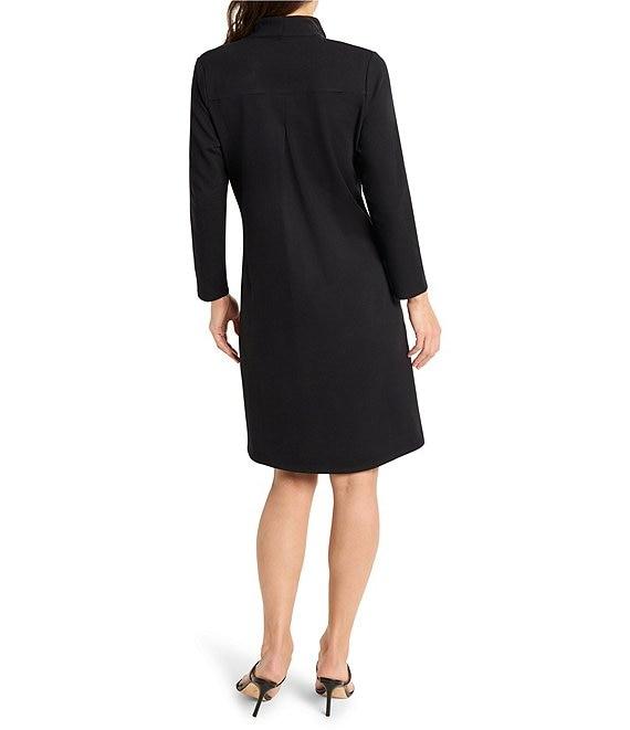 NIC + ZOE Ruffled Up V-Neck Long Sleeve Dress Product Image