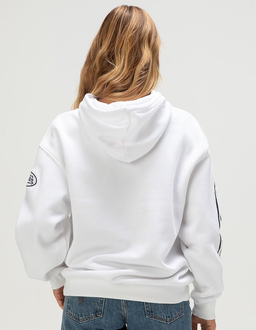 VON DUTCH Arm Patch Womens Hoodie - WHITE Product Image