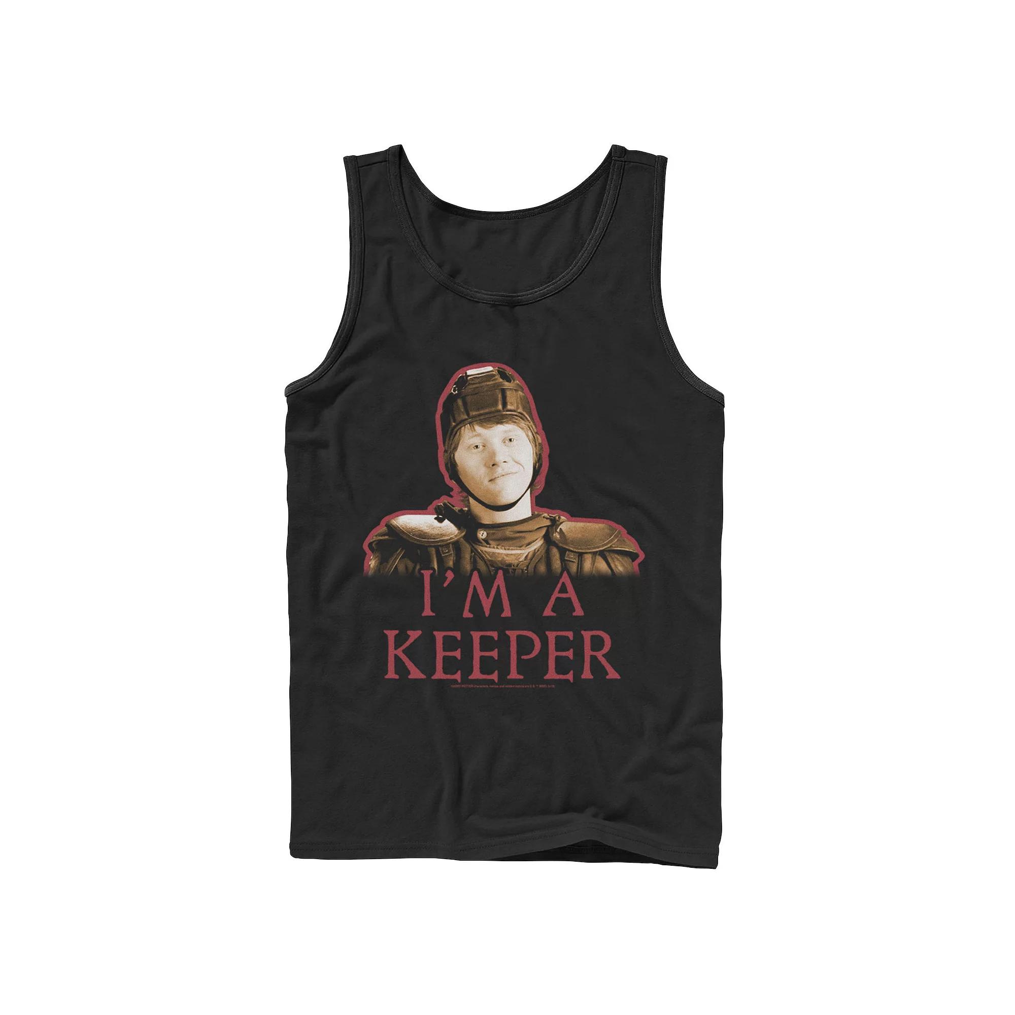 Men's Harry Potter Ron Weasley I'm A Keeper Portrait Tank Top,  Product Image